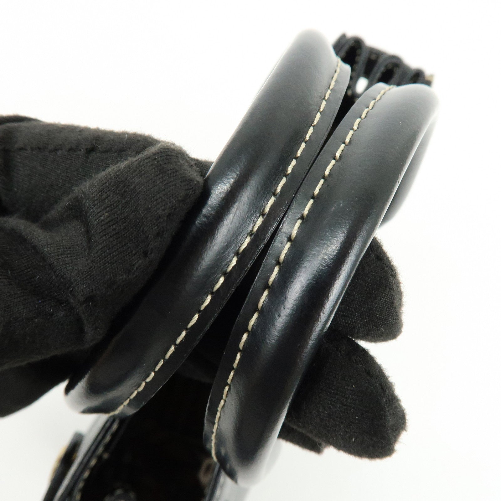 BURBERRY Logo Leather Hand Bag Black