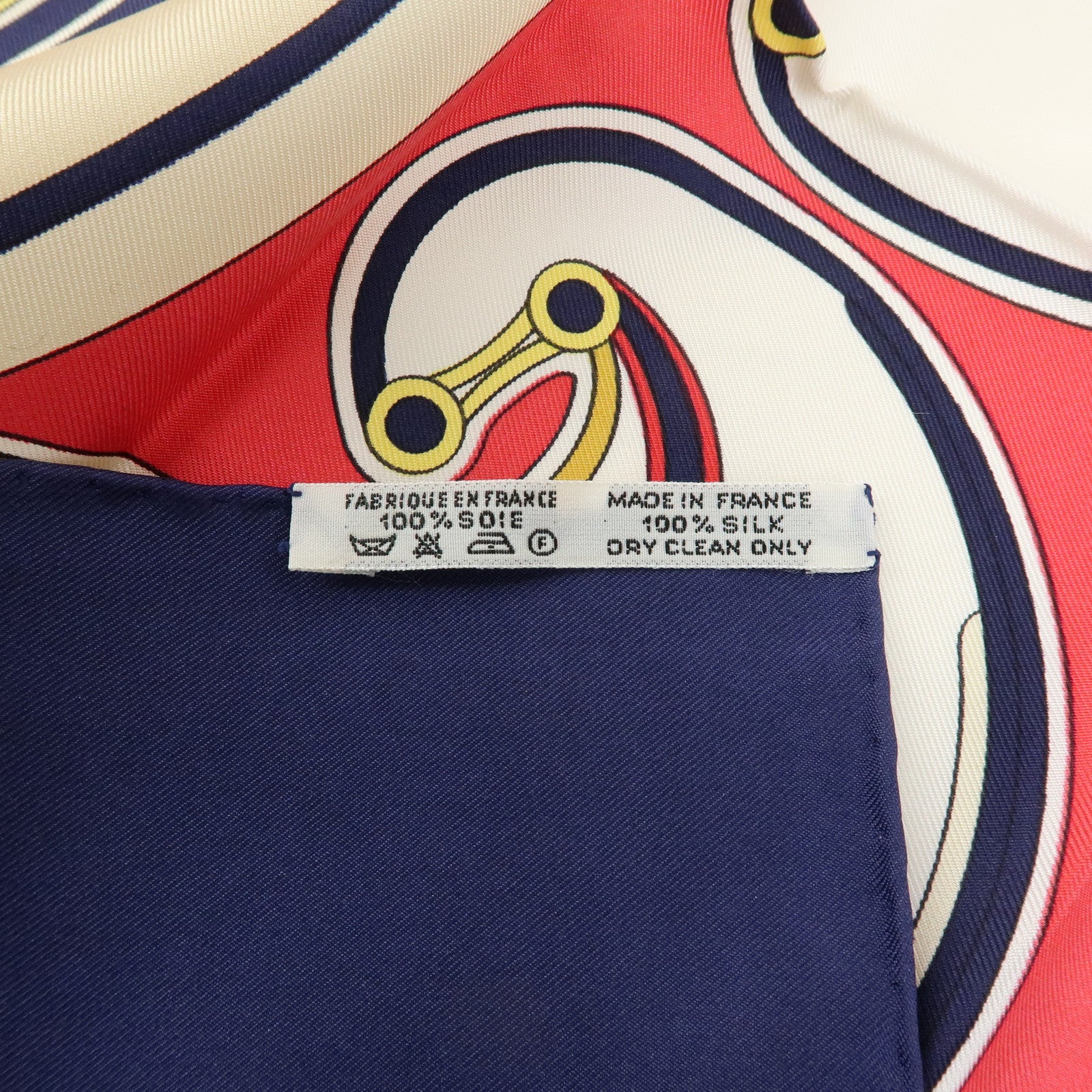HERMES Carre 90 Silk 100% Scarf WASHINGTON’S CARRIAGE Red Navy