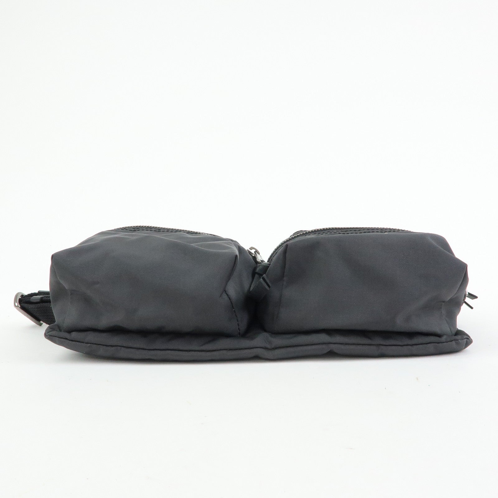 Dolce & Gabbana Nylon Leather Waist Bag Body Bag Black