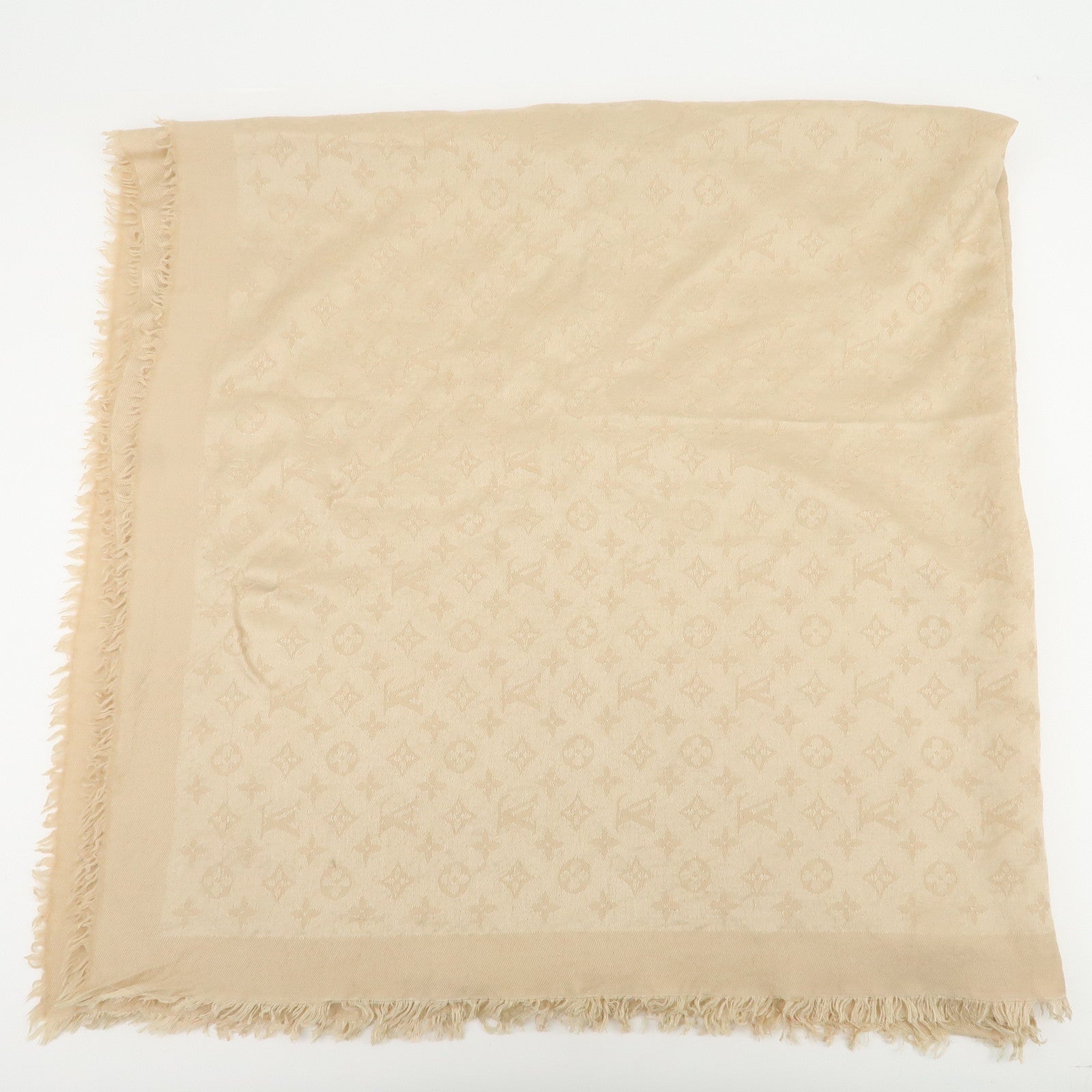Louis Vuitton Monogram Wool Silk Shawl Dune M71360
