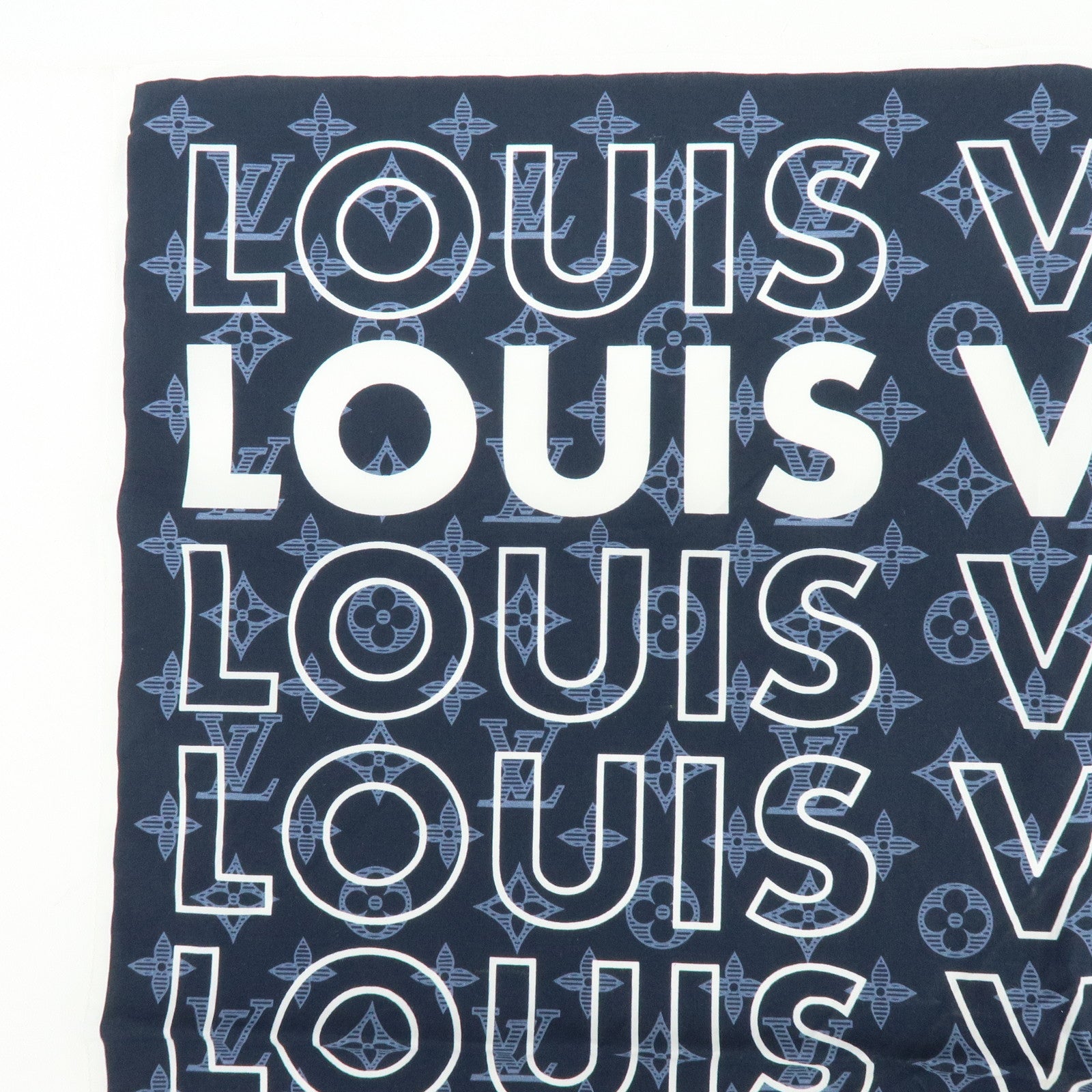 Louis Vuitton Monogram Cotton 100% Logo Scarf Handkerchief MP2306