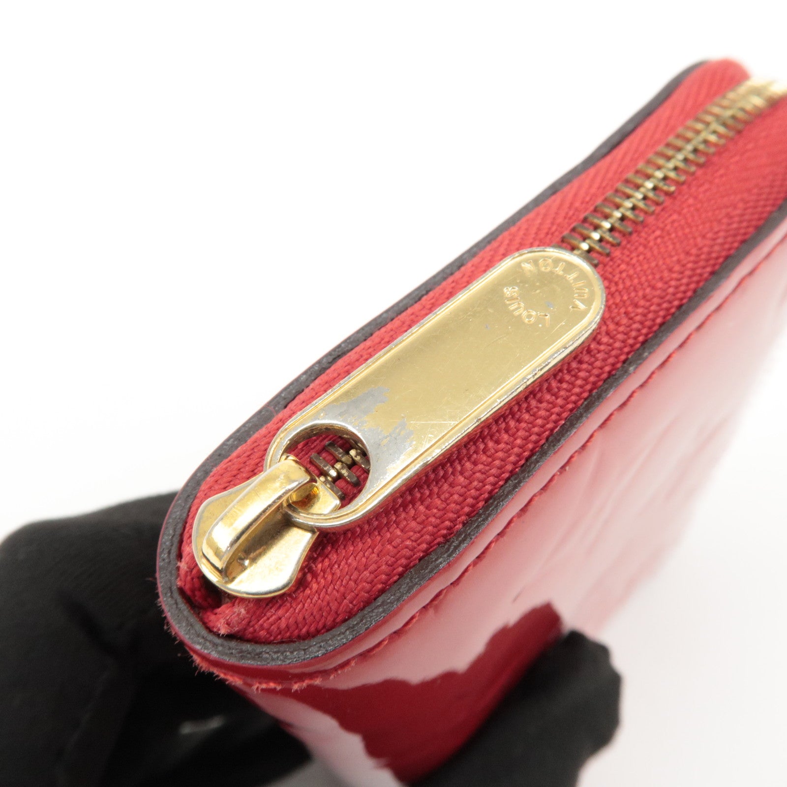 Louis Vuitton Monogram Vernis Zippy Coin Purse Cerise M90202 Used
