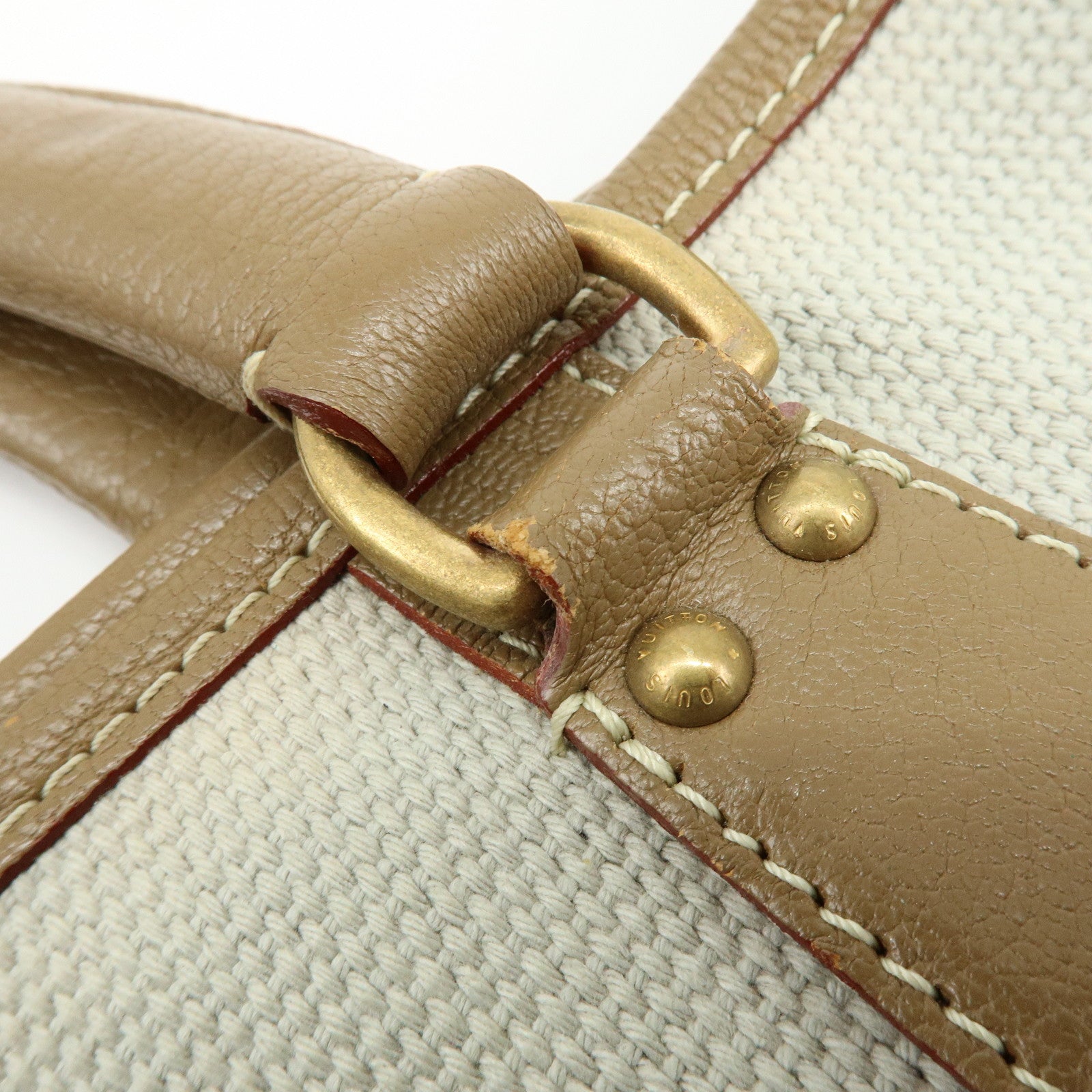 Louis Vuitton Antigua Poaplum GM Canvas Leather Tote Bag M48831