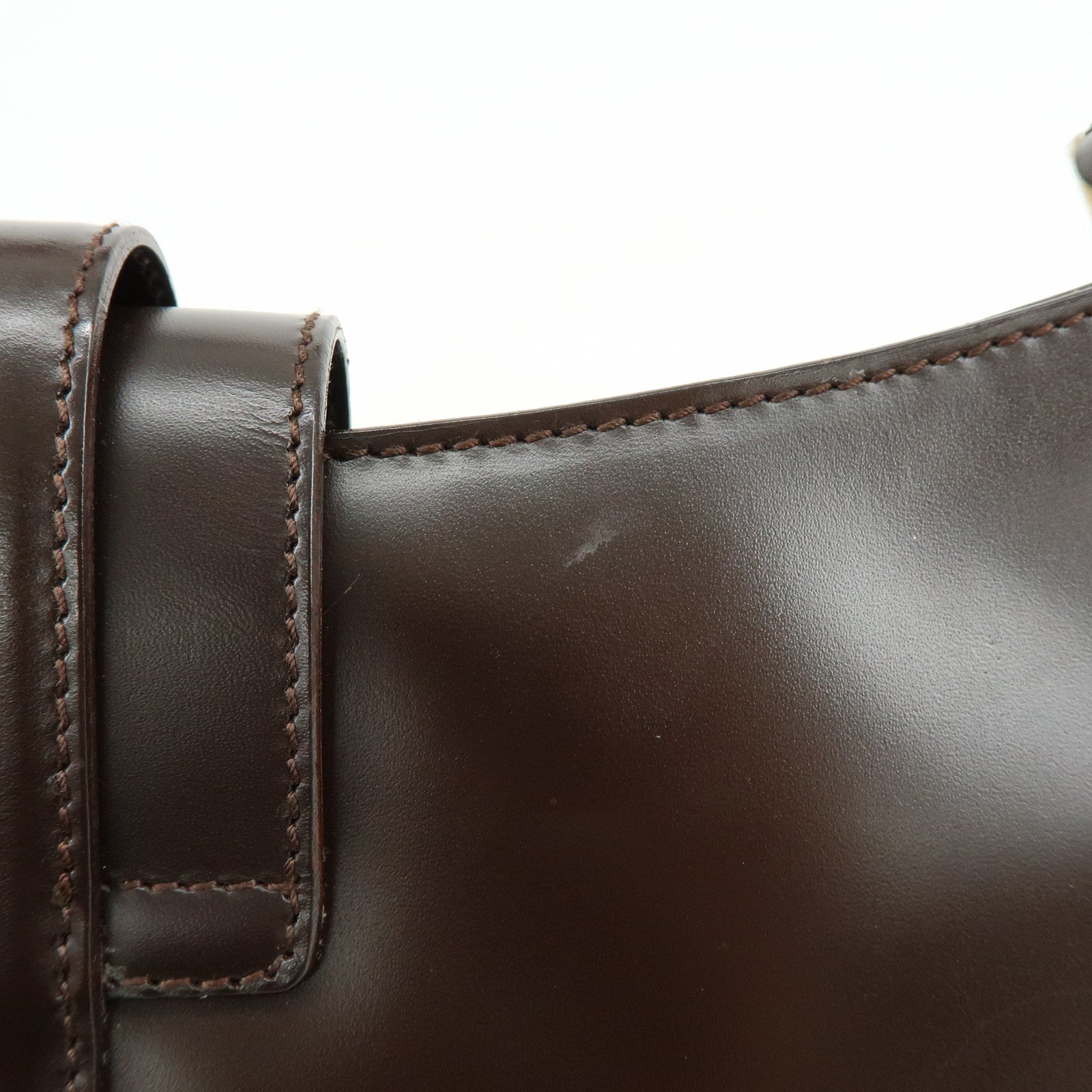 Ferragamo Vara Leather Shoulder Bag Hand Bag Brown