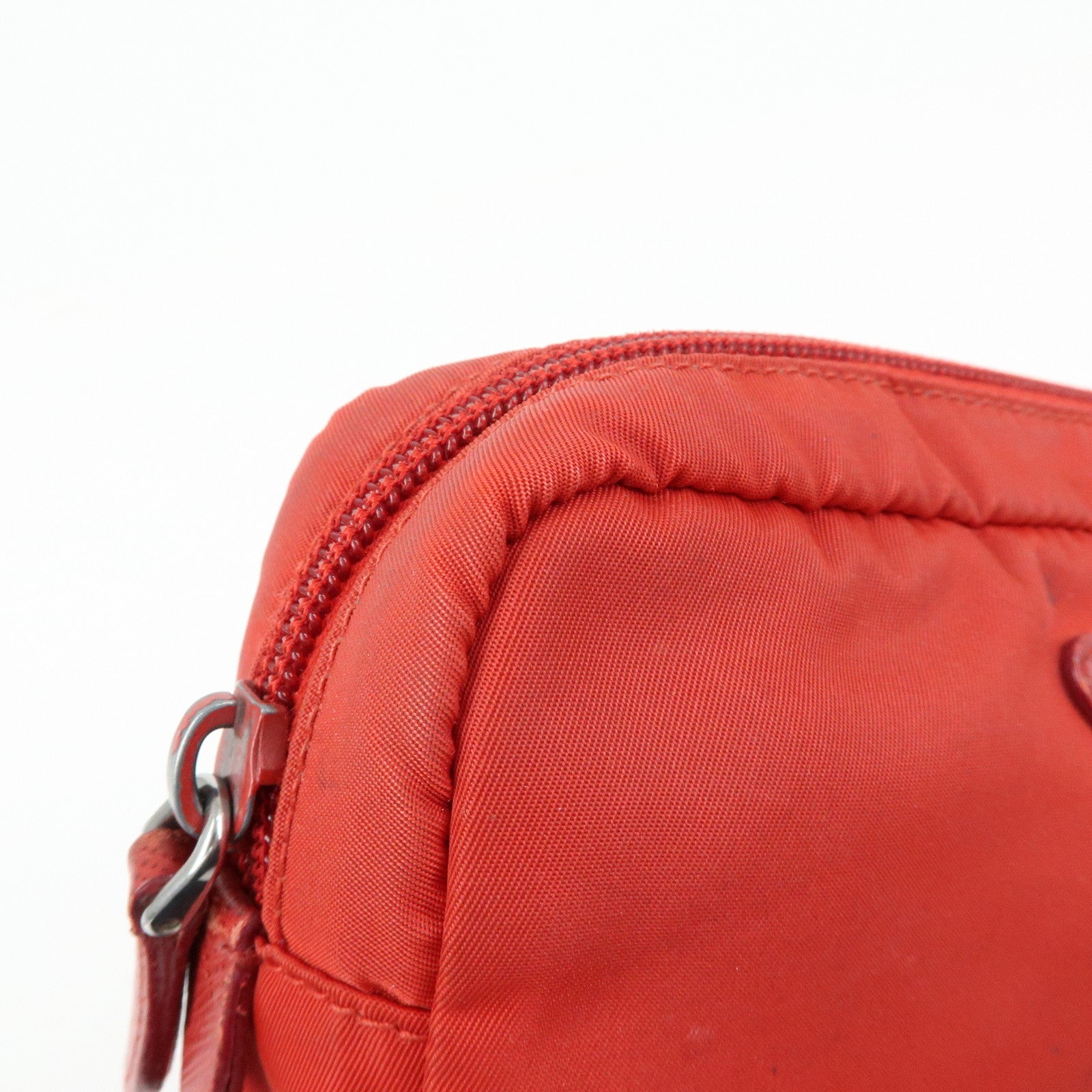 PRADA Triangle Logo Set of 3 Wallet Pouch Black Brown Red