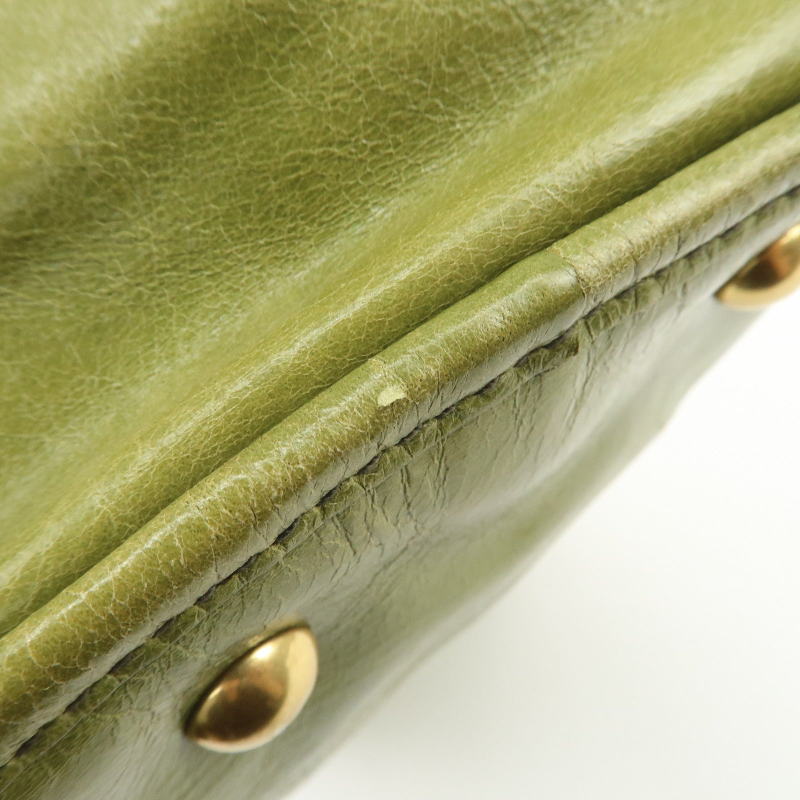 MIU MIU 2Way Bag Hand Bag Shoulder Bag Light Green RL0043
