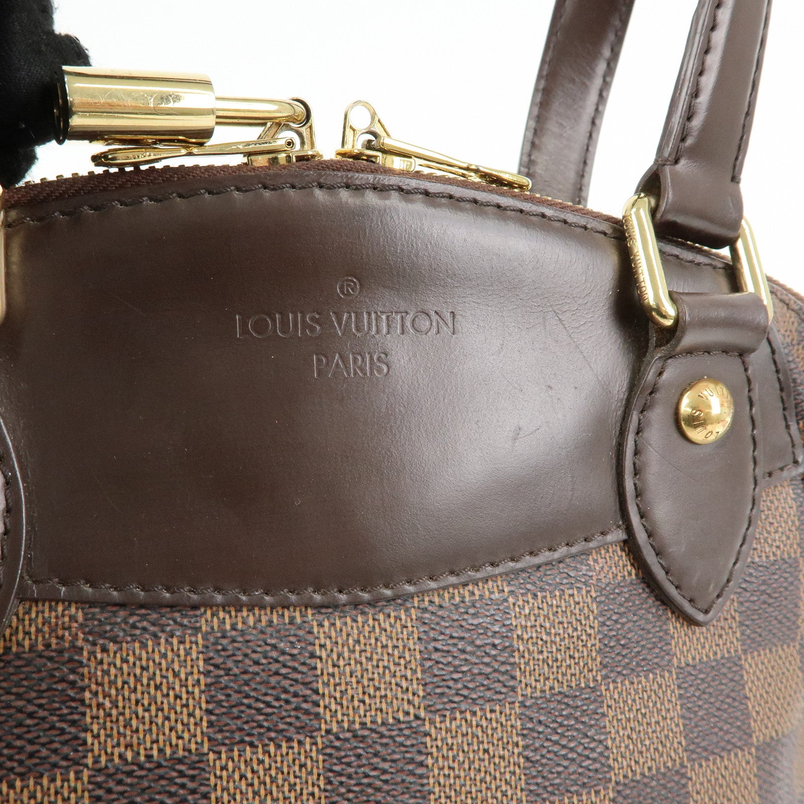Louis Vuitton Damier Ebene Verona PM Hand Bag Brown N41117