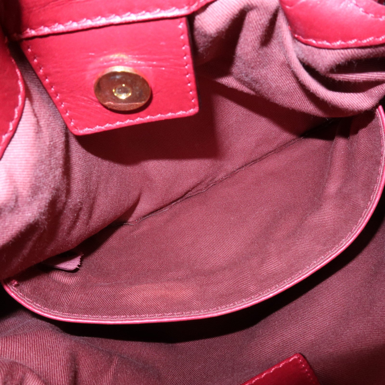 Chloe Victoria Leather 2Way Bag Shoulder Bag Hand Bag Red