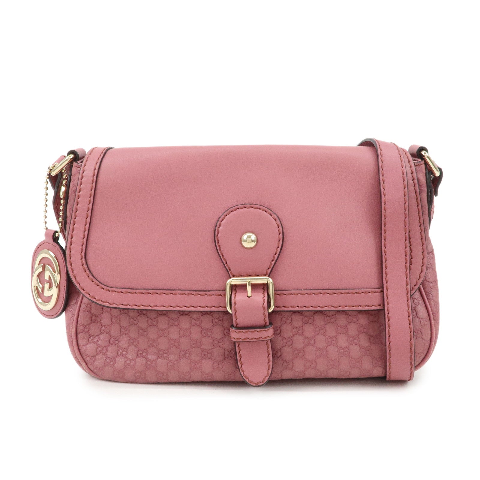 GUCCI Sukey Micro Guccissima Leather Shoulder Bag Pink 193604