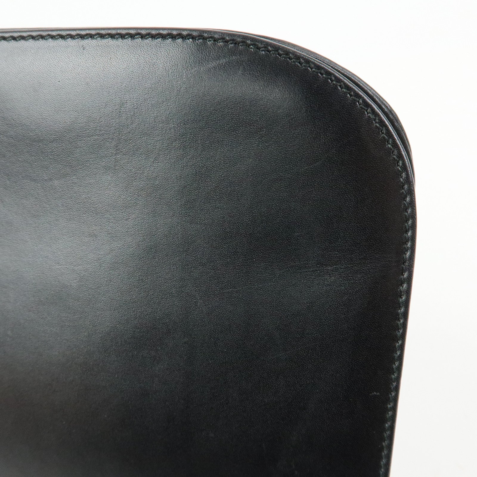 Ferragamo Gancini Leather 2Way Bag Clutch Bag Shoulder Bag Black
