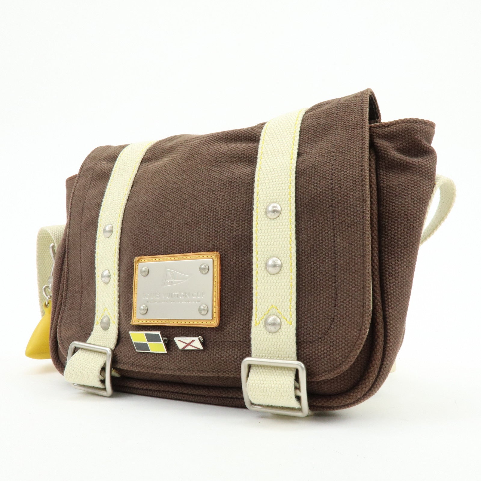 Louis Vuitton Antigua Besace PM Canvas Shoulder Bag Mocha M80661