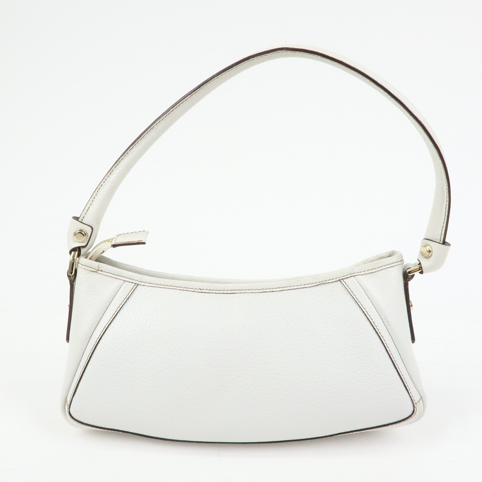 GUCCI Abbey Leather Shoulder Bag Hand Bag White 130939