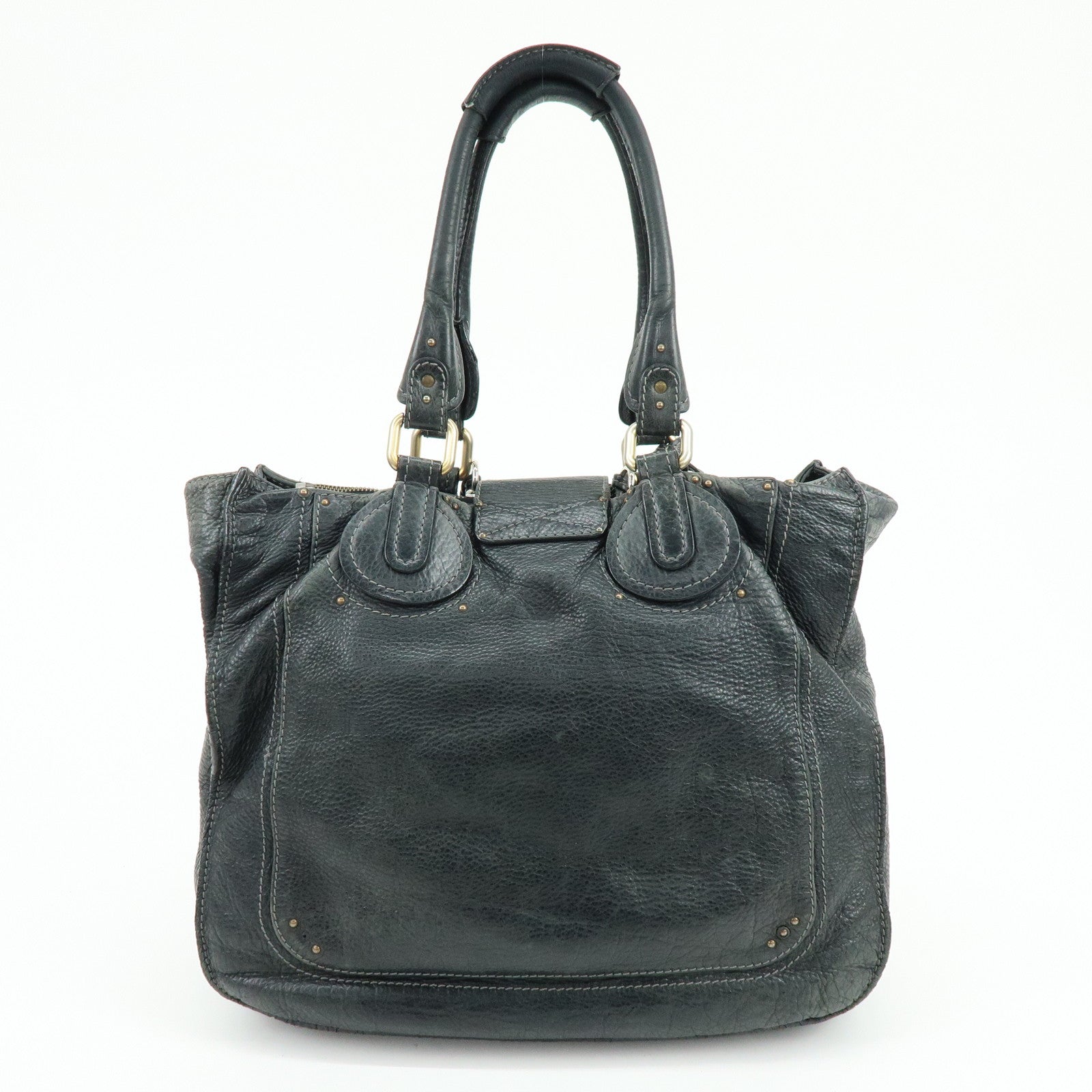Chloe Paddington Leather Tote Bag Shoulder Bag Black