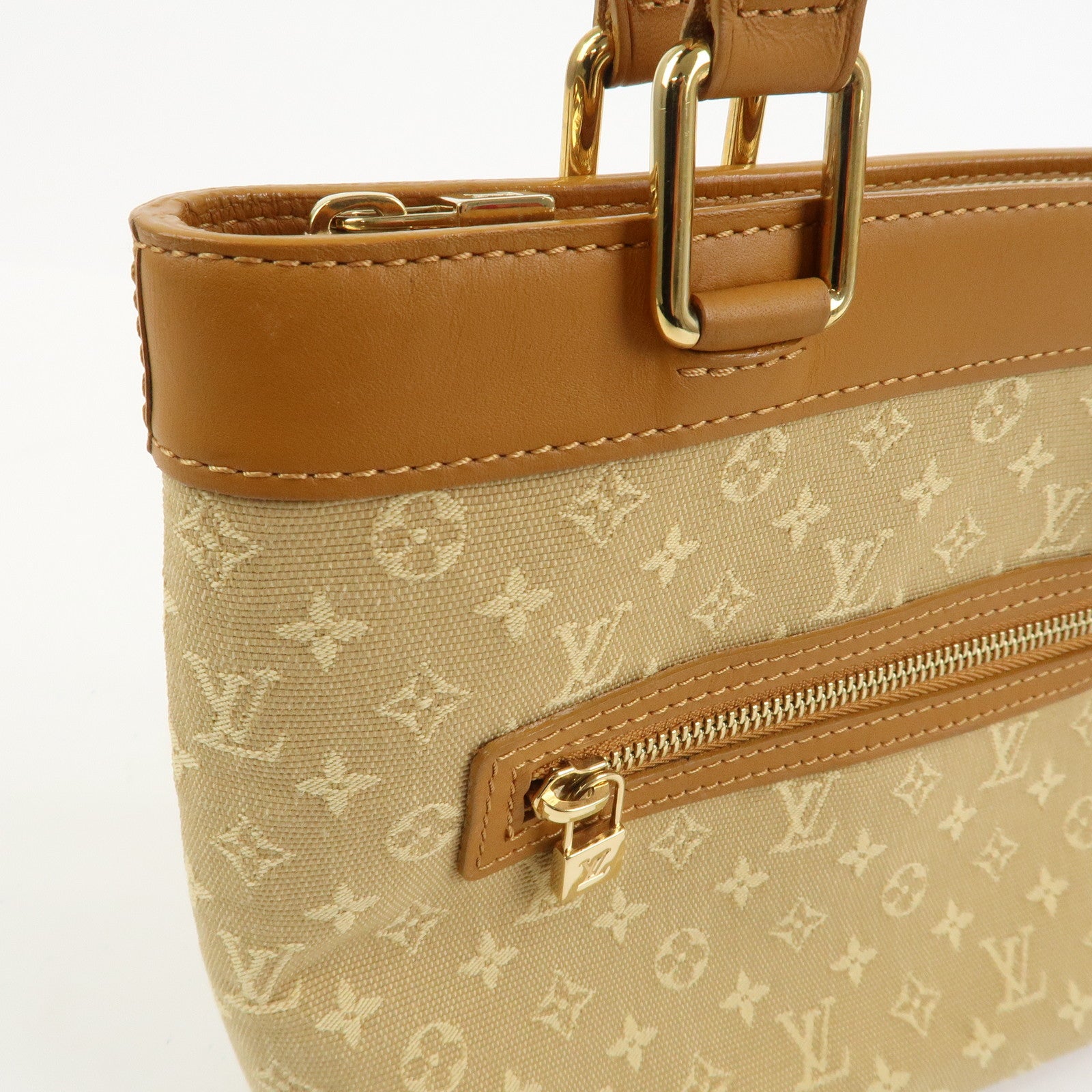 Louis Vuitton Monogram Mini Lucille PM Hand Bag Beige M92684