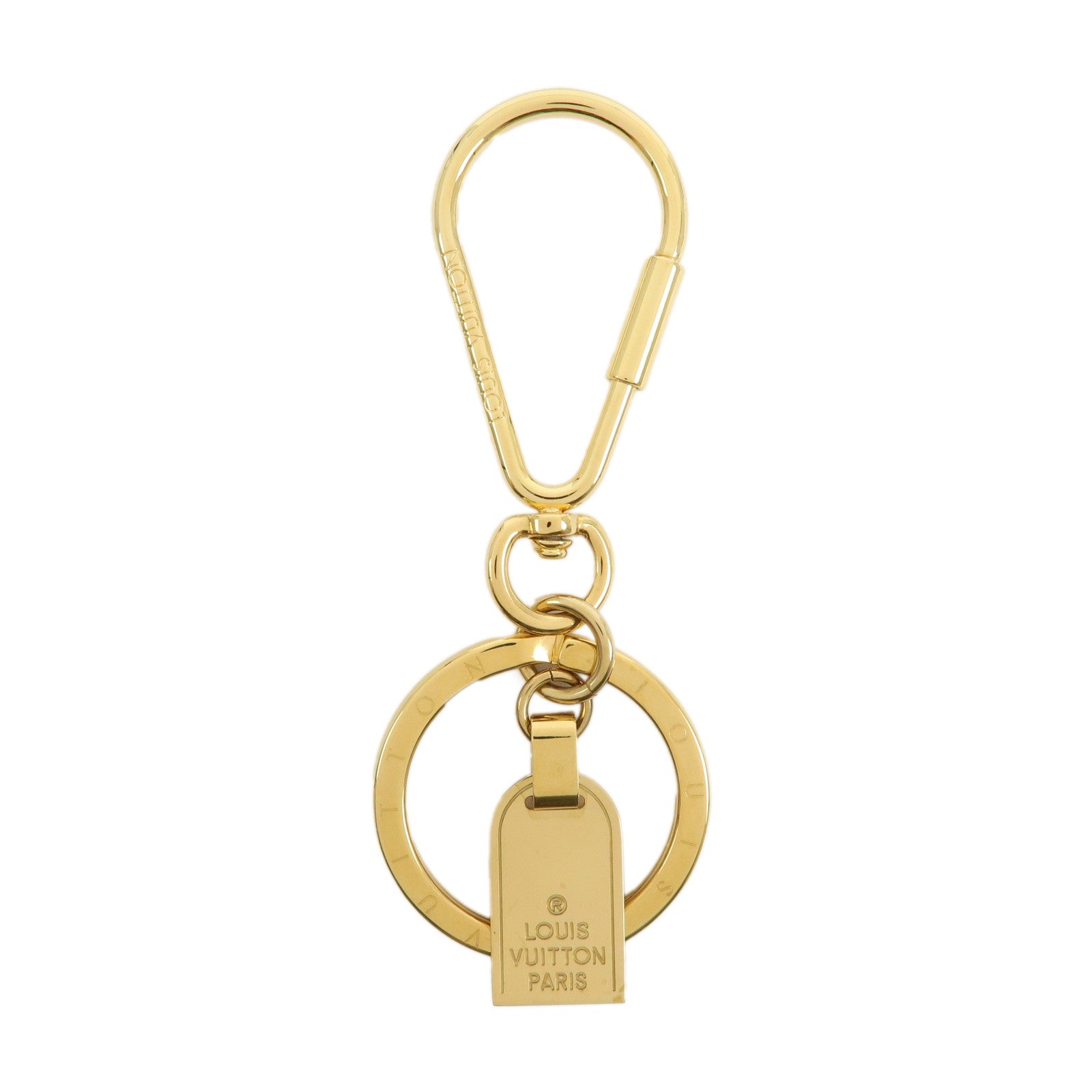 Louis Vuitton Porte Cles Mini Travel Charm Key Chain Gold M65996