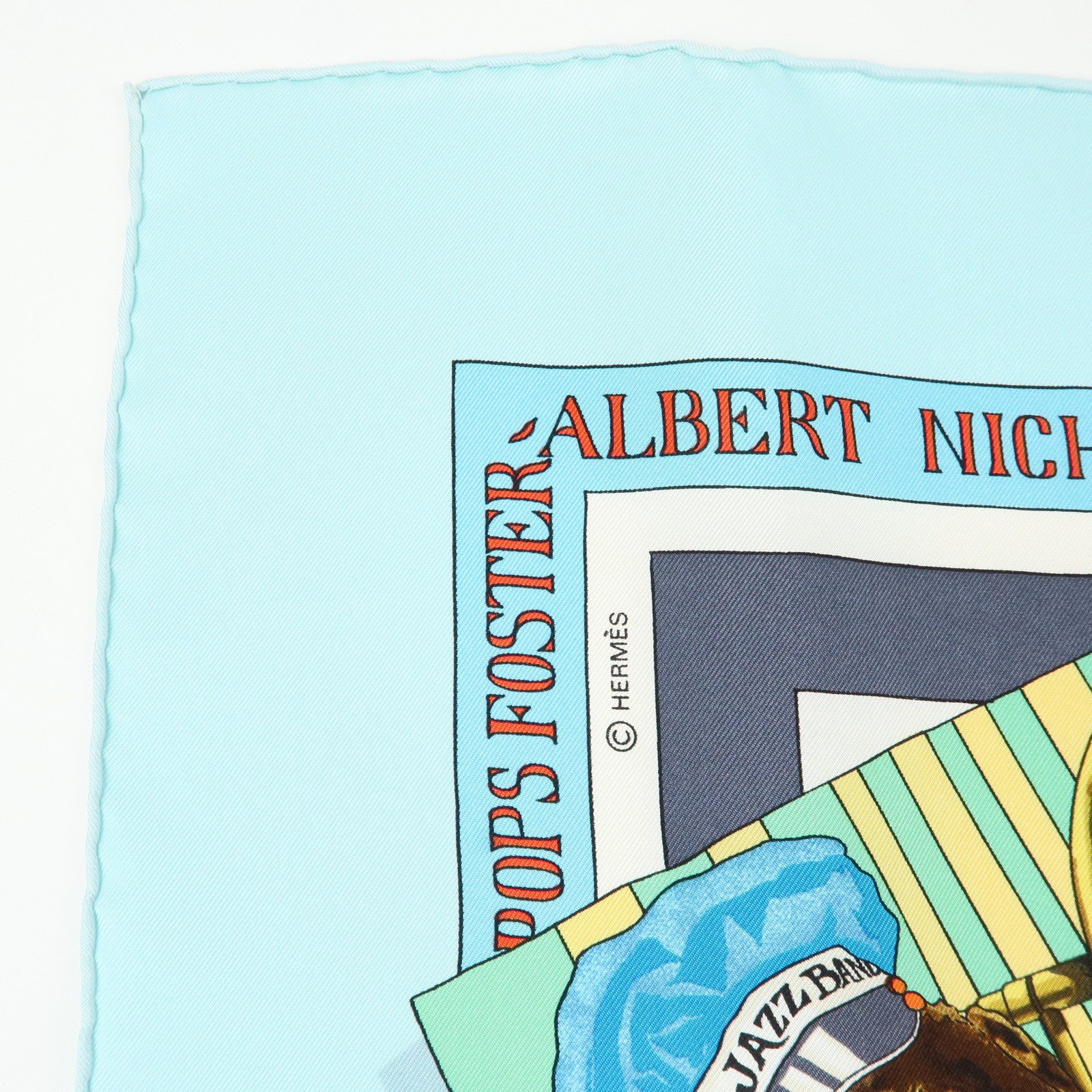 HERMES Carre90 Silk 100% Scarf ORIGINAL NEW ORLEANS CREOLE JAZZ1923