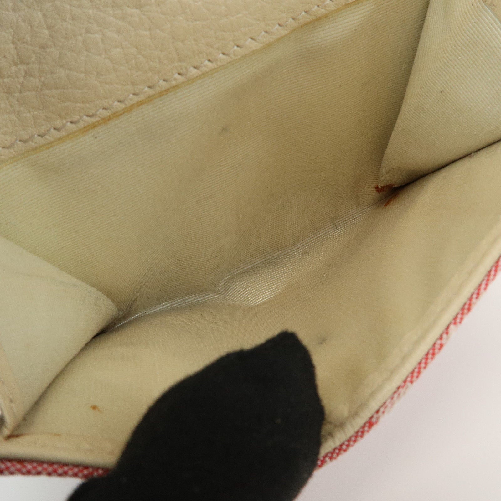 BVLGARI Logo Mania Canvas Leather Compact Wallet Pink Ivory
