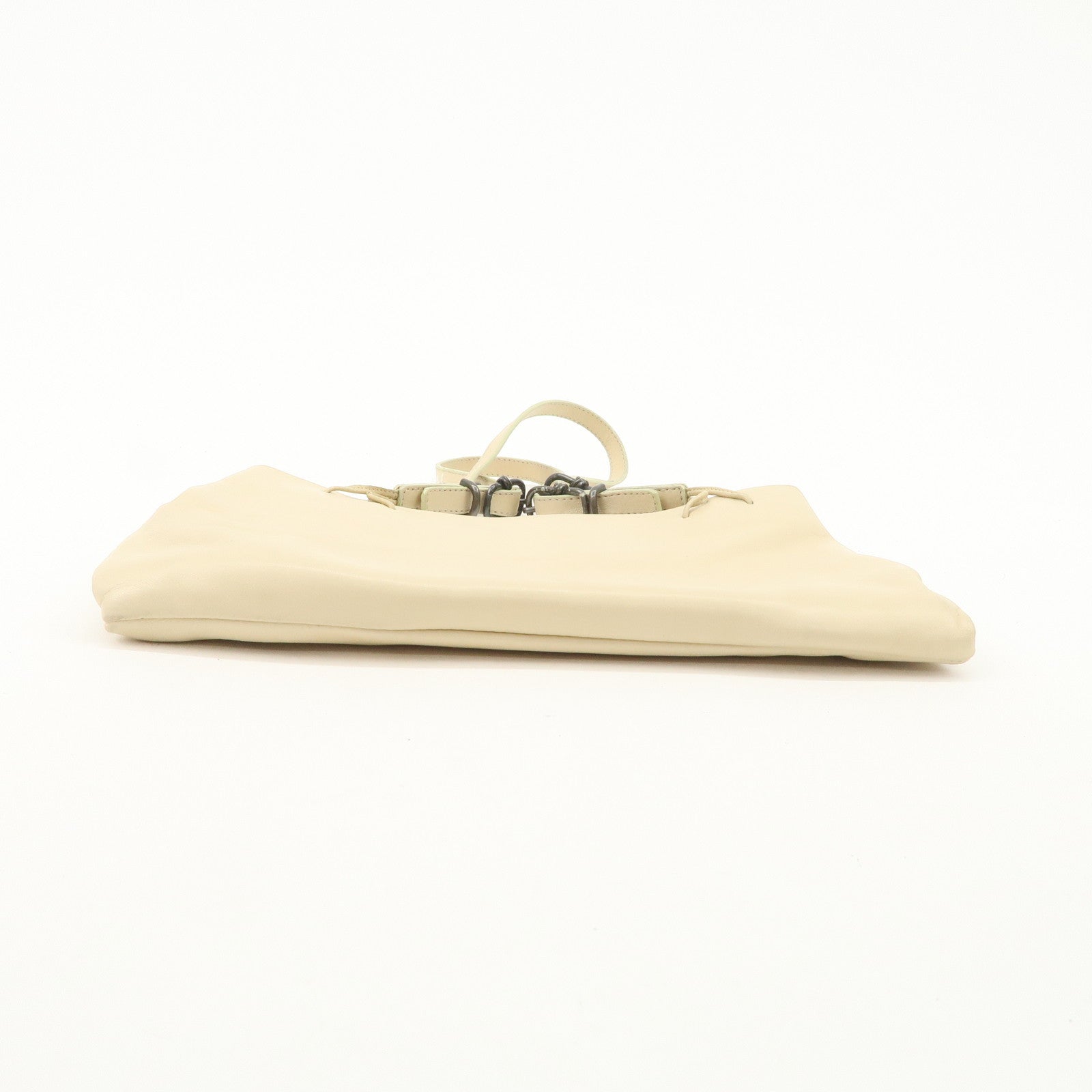 PRADA Nappa Leather Hand Bag Shoulder Bag Ivory