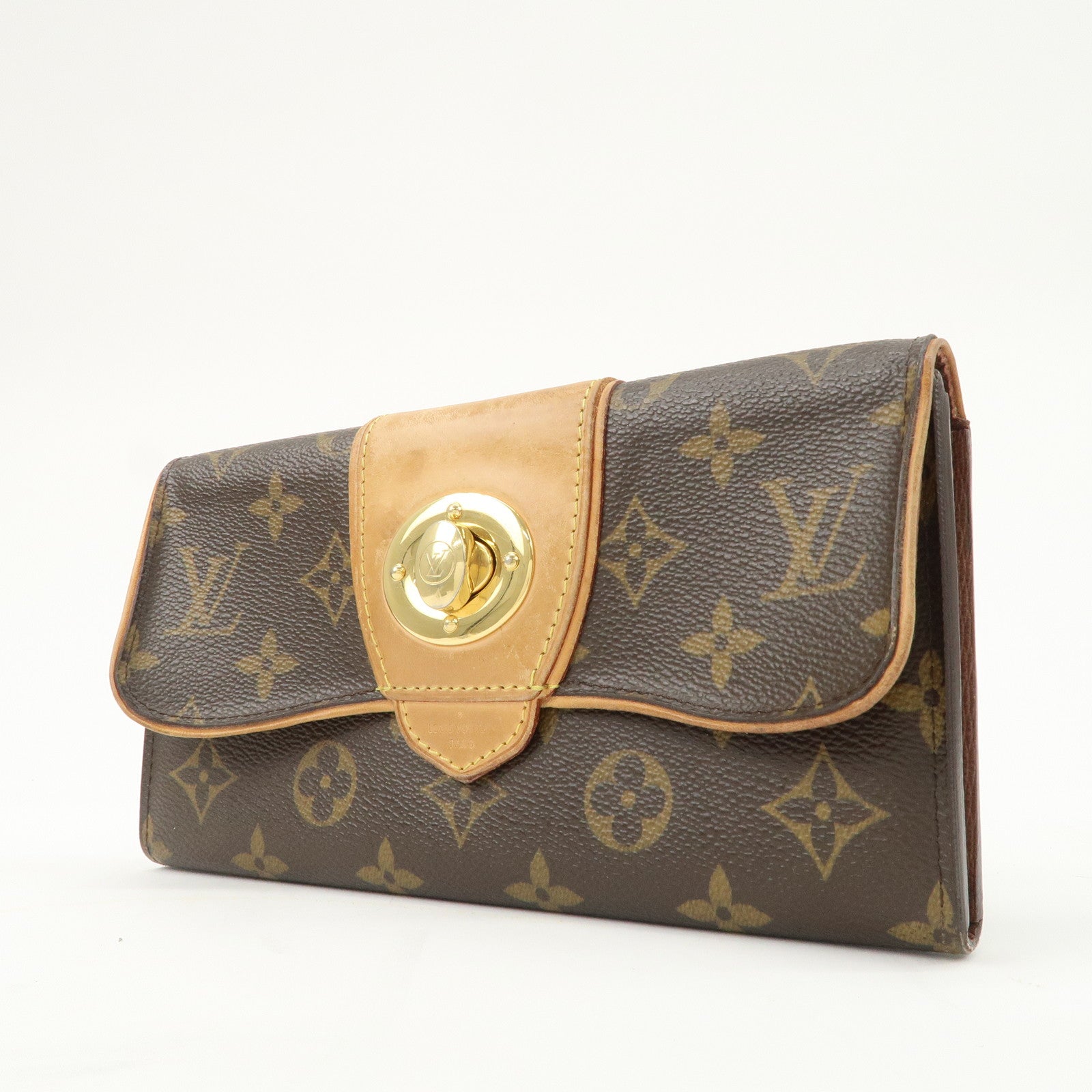 Louis Vuitton Monogran Portefeuille Boetie Long Wallet Brown M63220