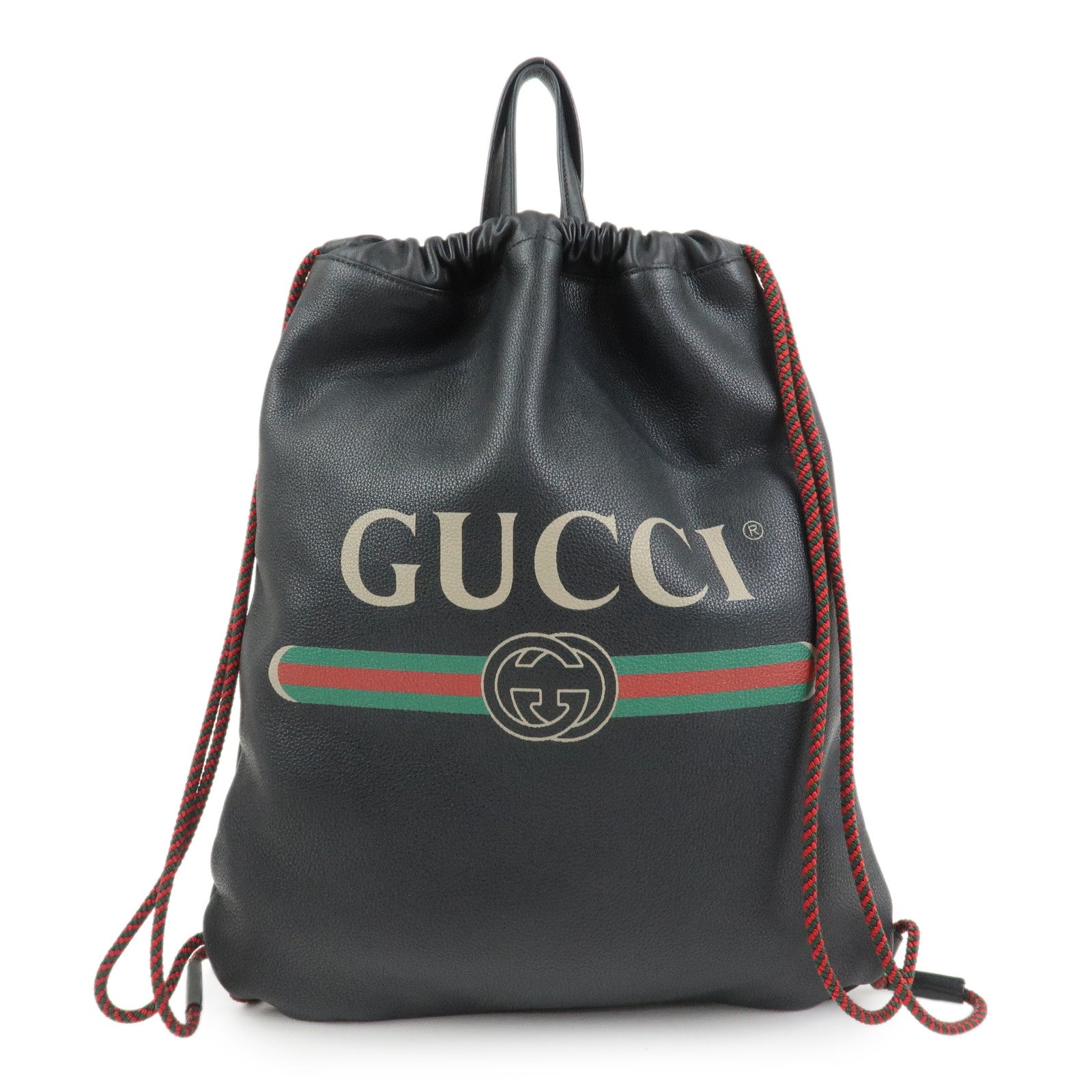 GUCCI Sherry Leather Backpack Rucksack Black 516639