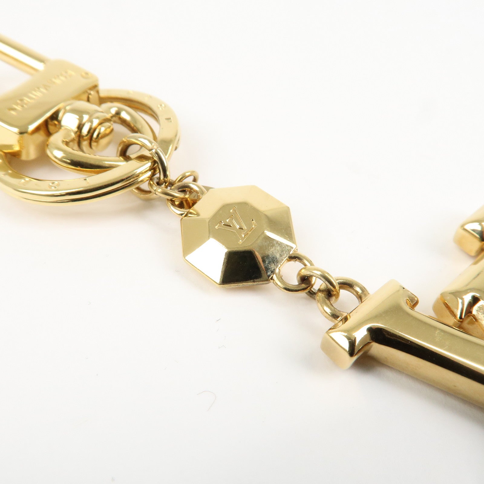 Louis Vuitton LV Facettes Porte Cles Key Chain Bag Charm M65216 Used