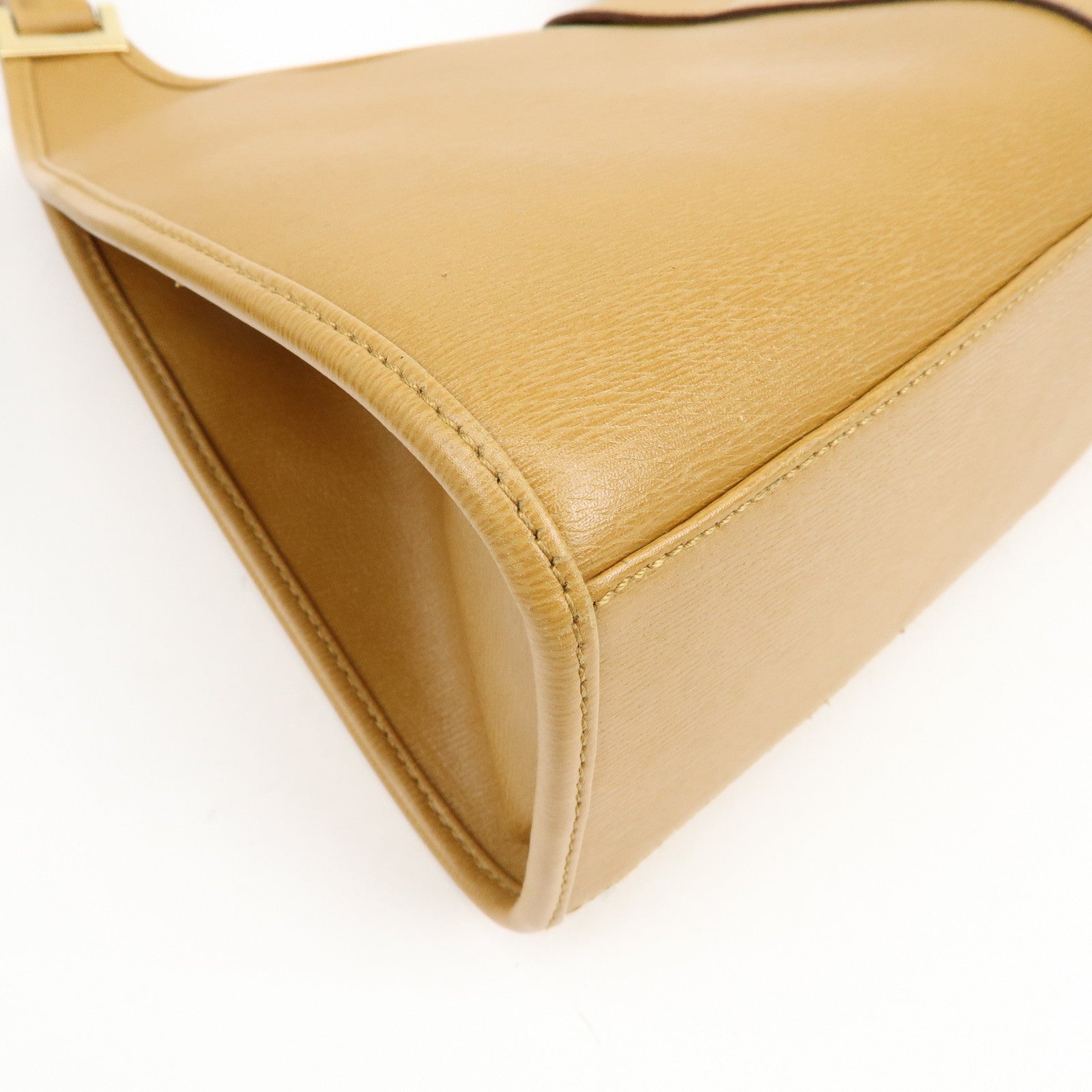 GUCCI Jackie Leather Shoulder Bag Hand Bag Brown 002.1067