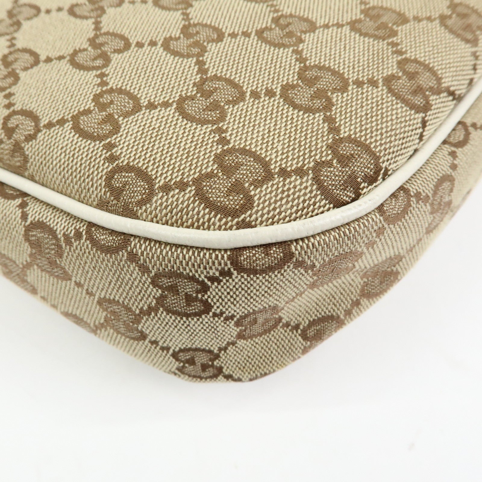 GUCCI GG Monogram Canvas Shoulder Bag Hand Bag Beige Ivory 153010