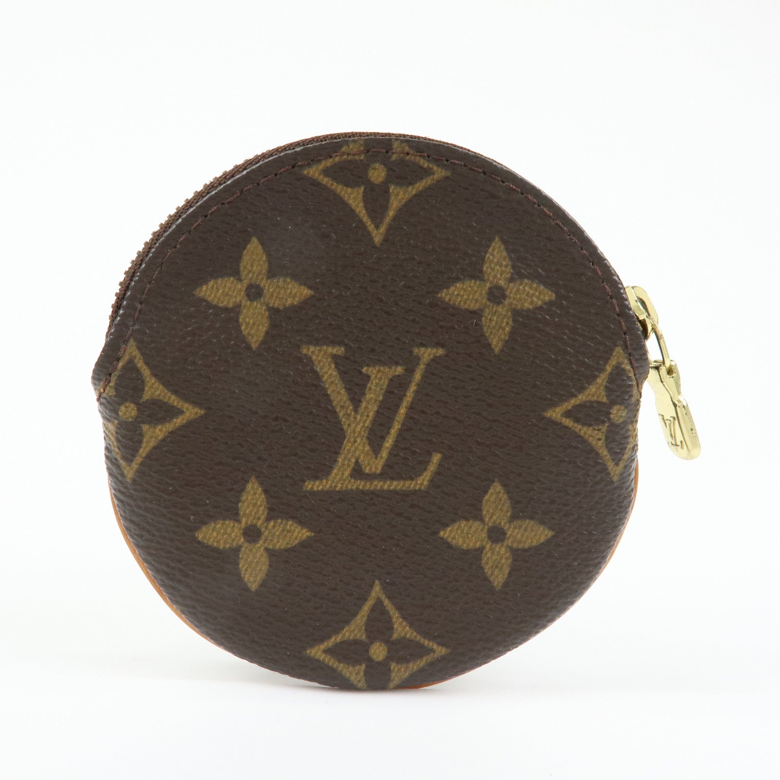 Louis Vuitton Monogram Porte Monnaie Rond Coin Case Brown M61926