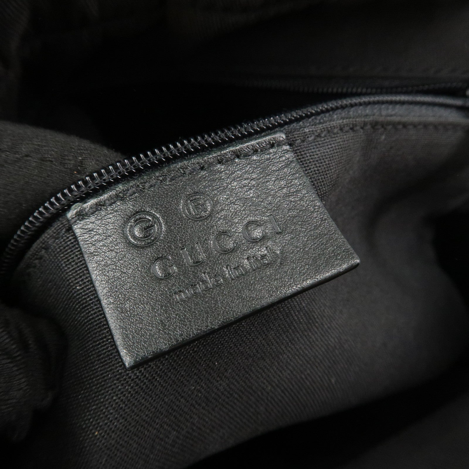 GUCCI Micro Guccissima Leather Hand Bag Clutch Bag Black 419775