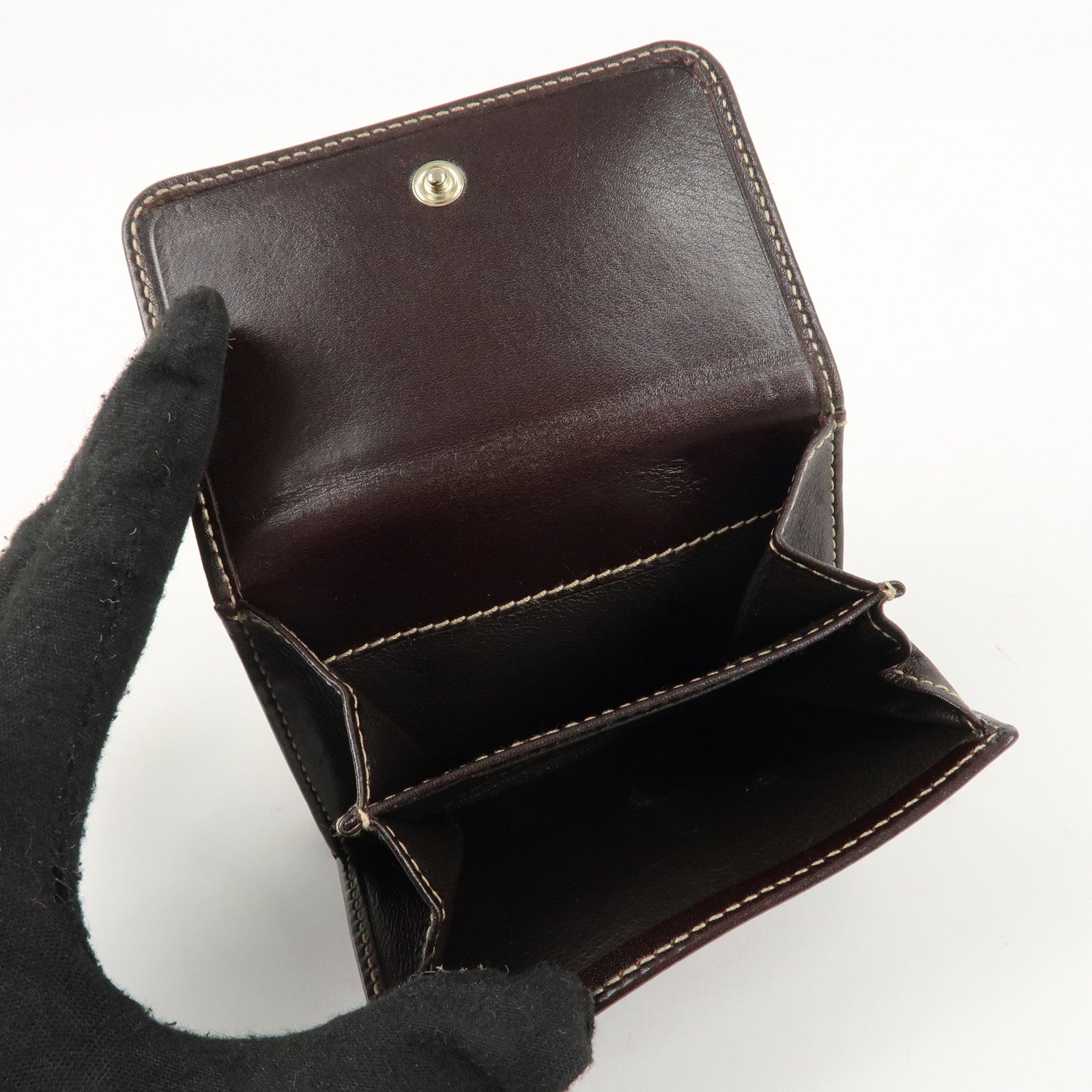 GUCCI Interlocking G Sherry Double Hook Bi-Fold Wallet 162760 Used