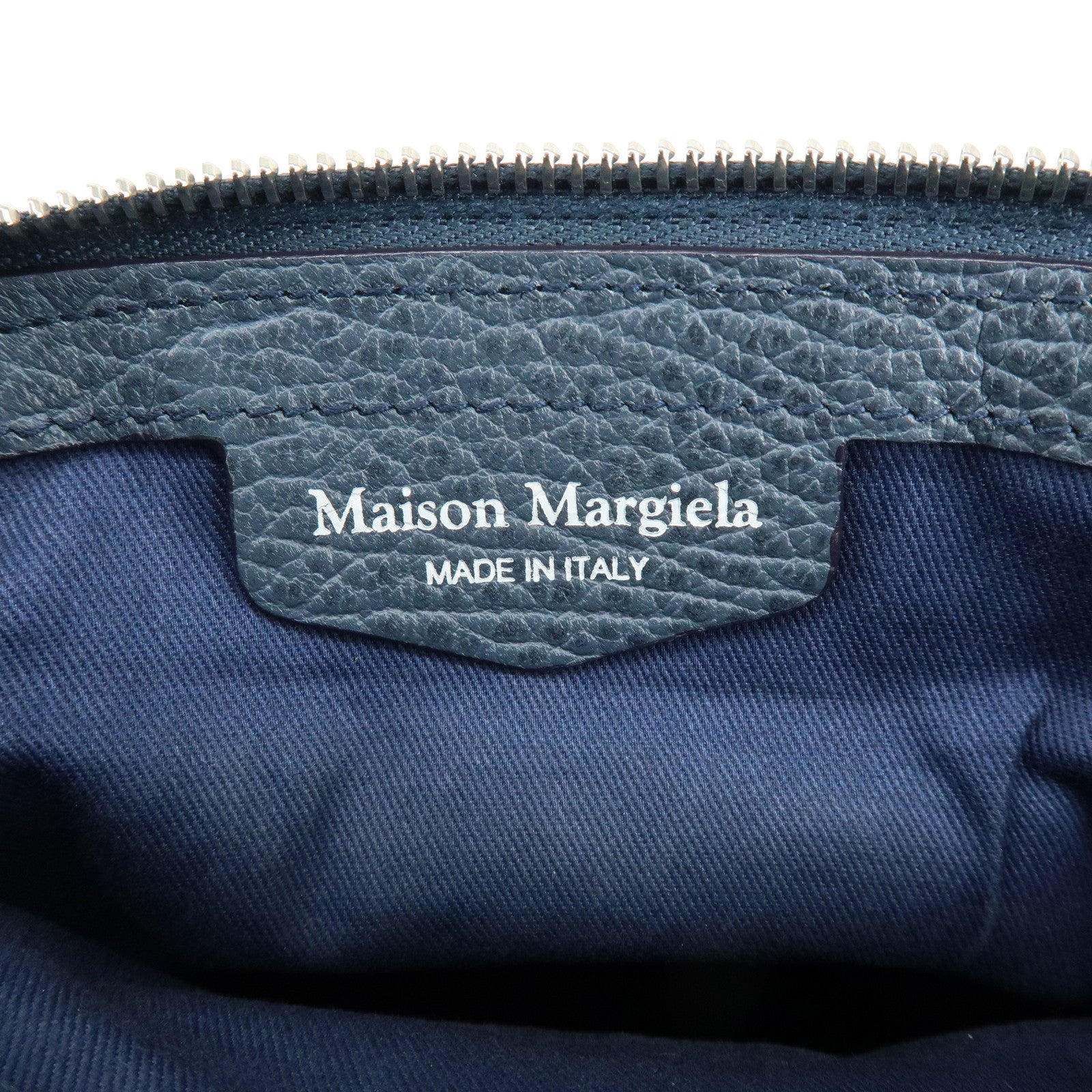 Maison Margiela 5AC Leather Canvas 2Way Bag Hand Shoulder Bag Navy