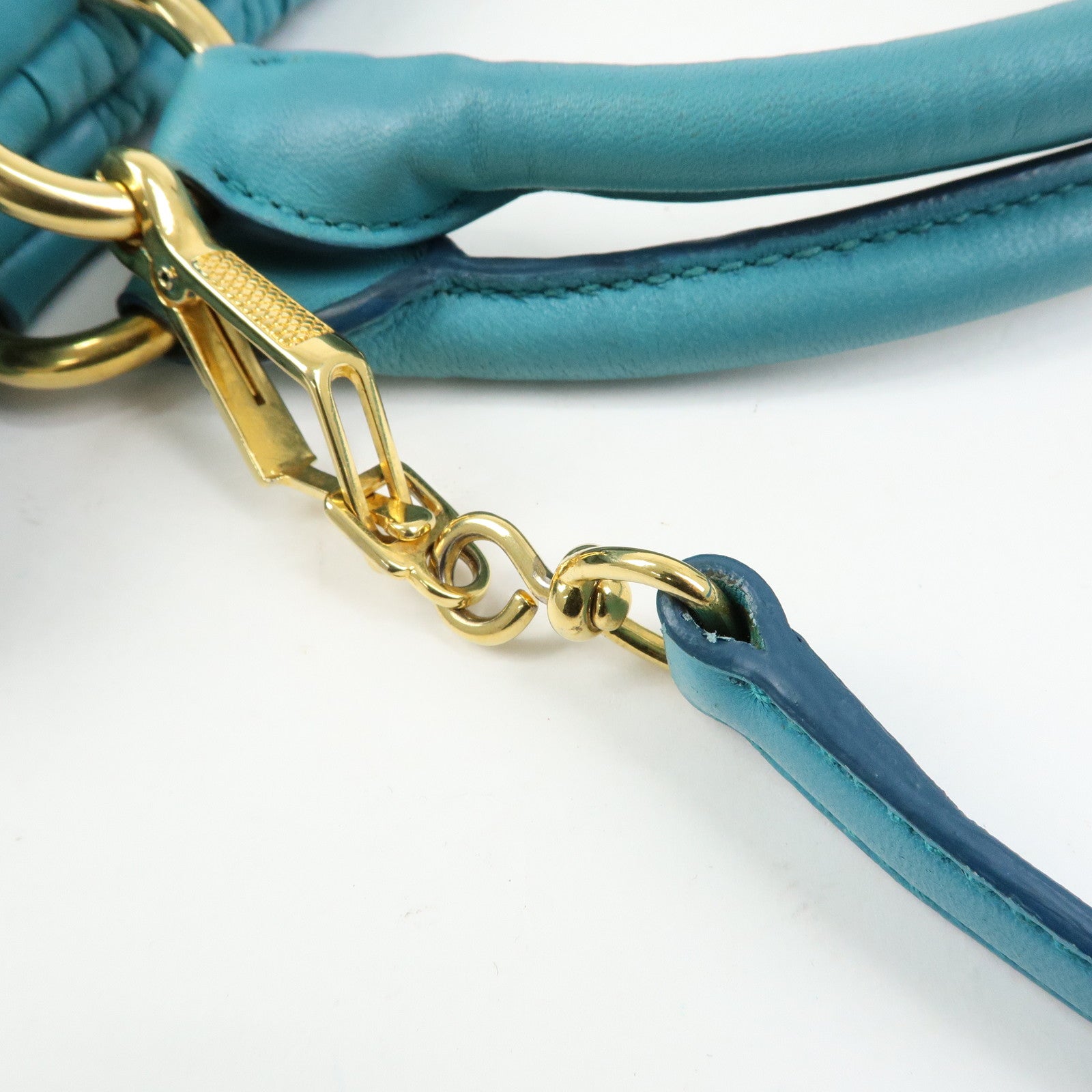 MIU MIU Matelasse Nappa Leather 2Way Bag Hand Bag Marine 5BE886