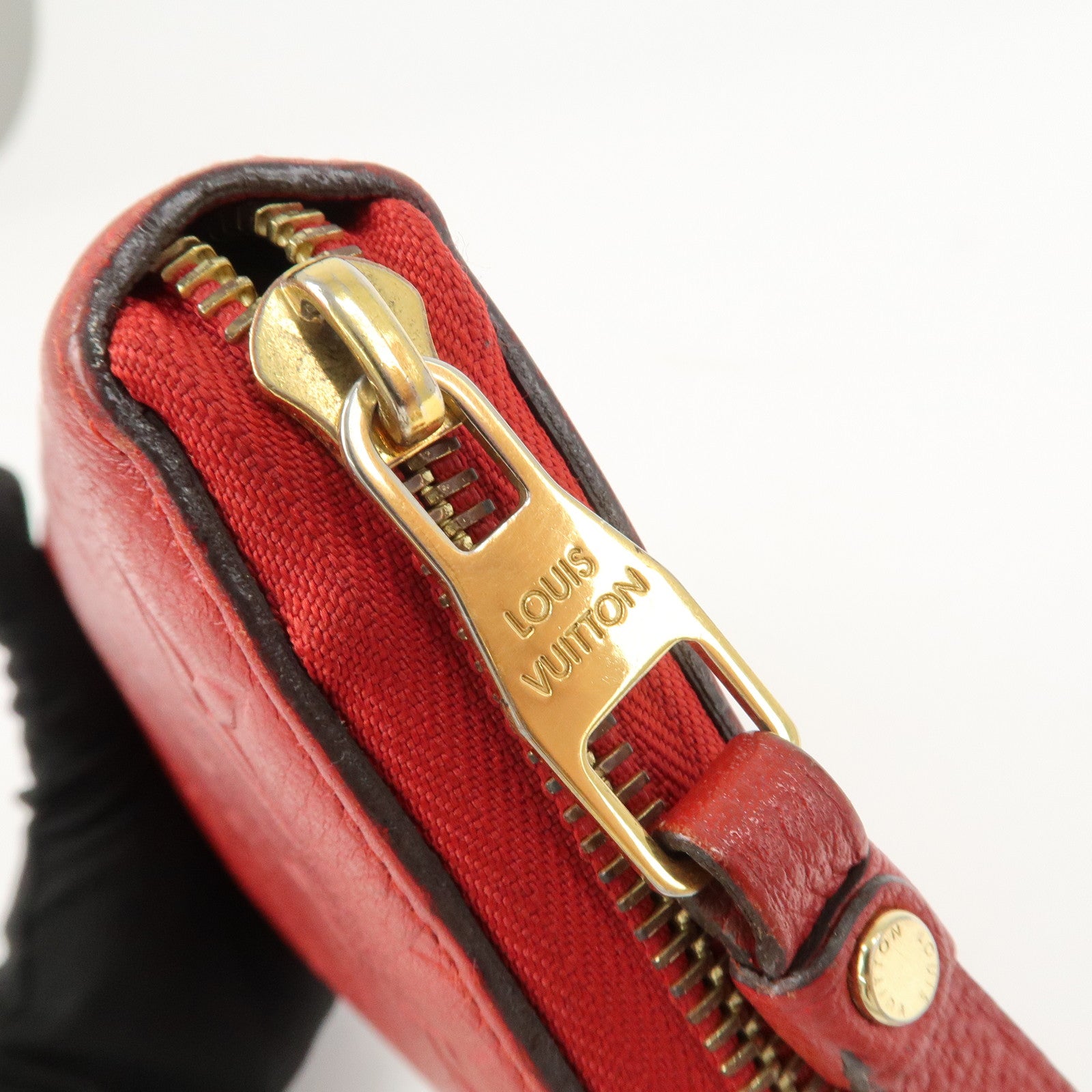 Louis Vuitton Monogram Empreinte Zippy Long Wallet Cerise M60737