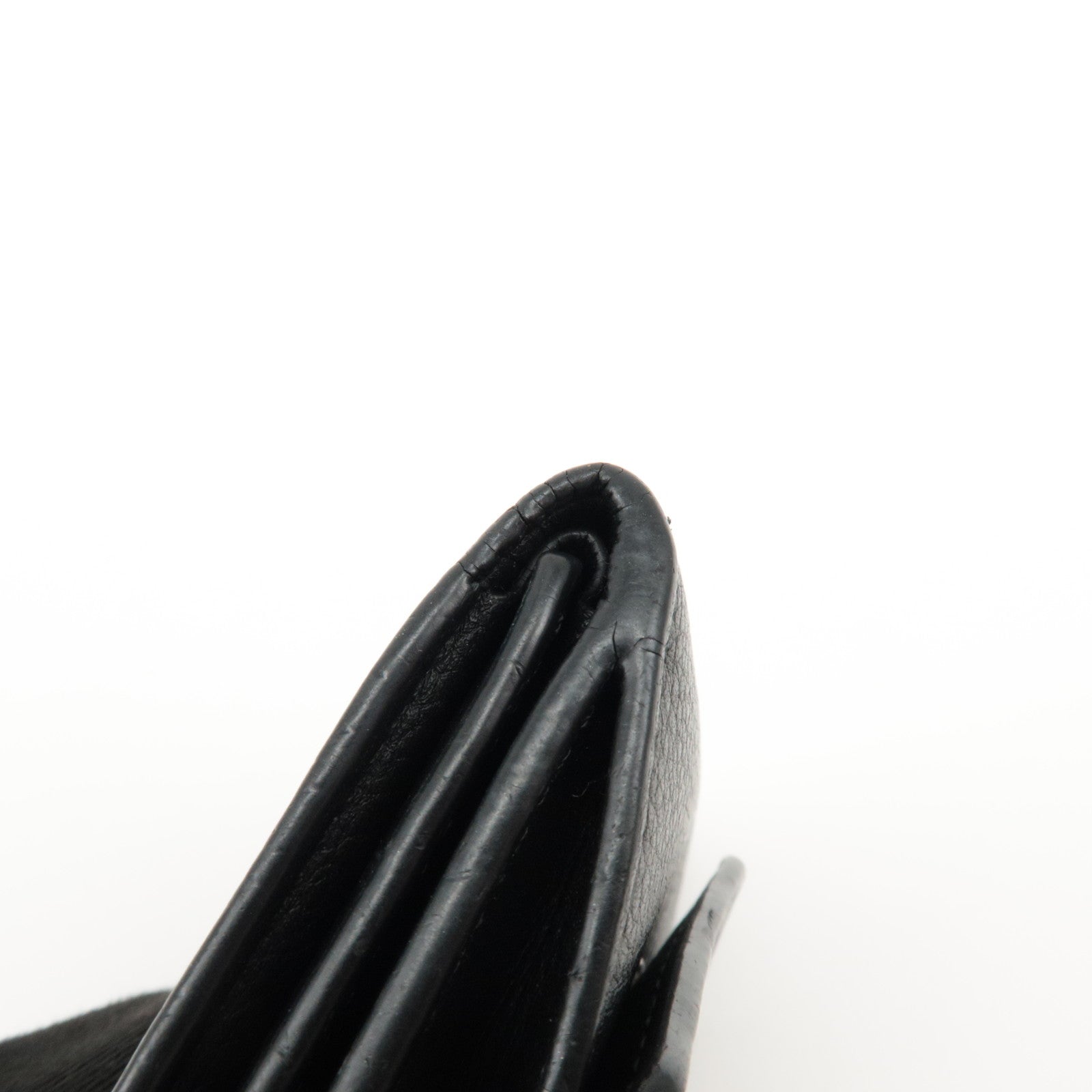 Louis Vuitton Leather Portefeuille Lock Mini Compact Wallet M63921 Used