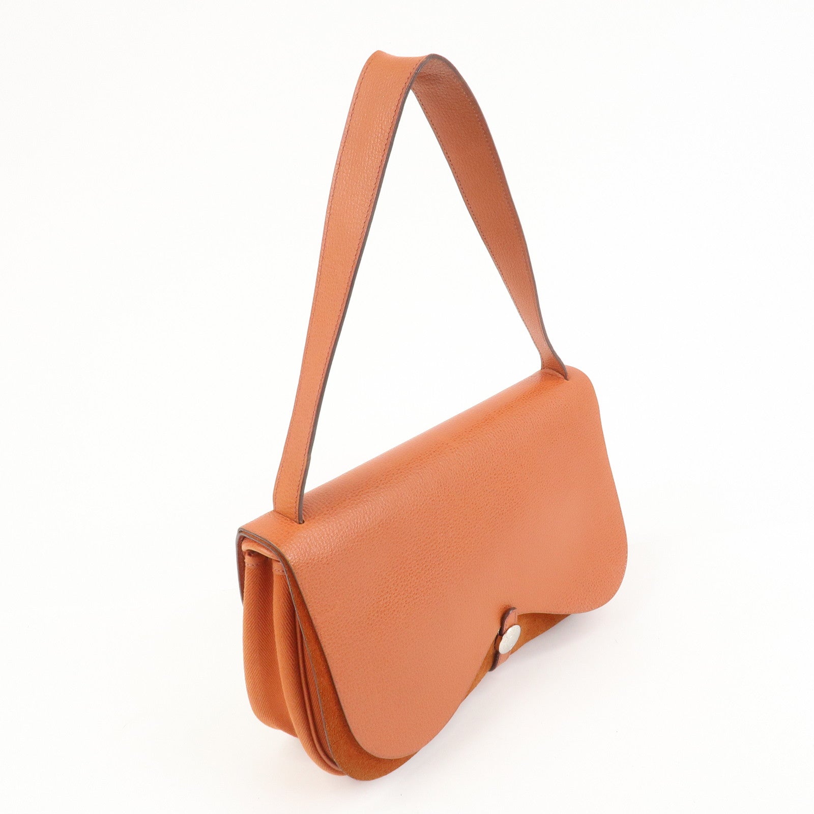 HERMES Sac Colorado MM Toile H Leather □I Stamped Shoulder Bag