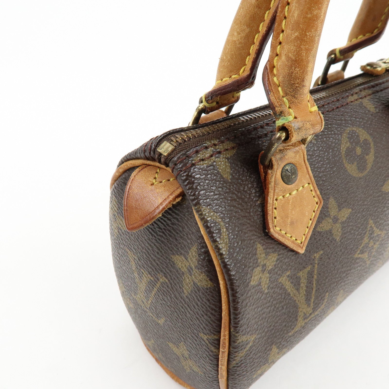 Louis Vuitton Monogram Mini Speedy Hand Bag Brown M41534