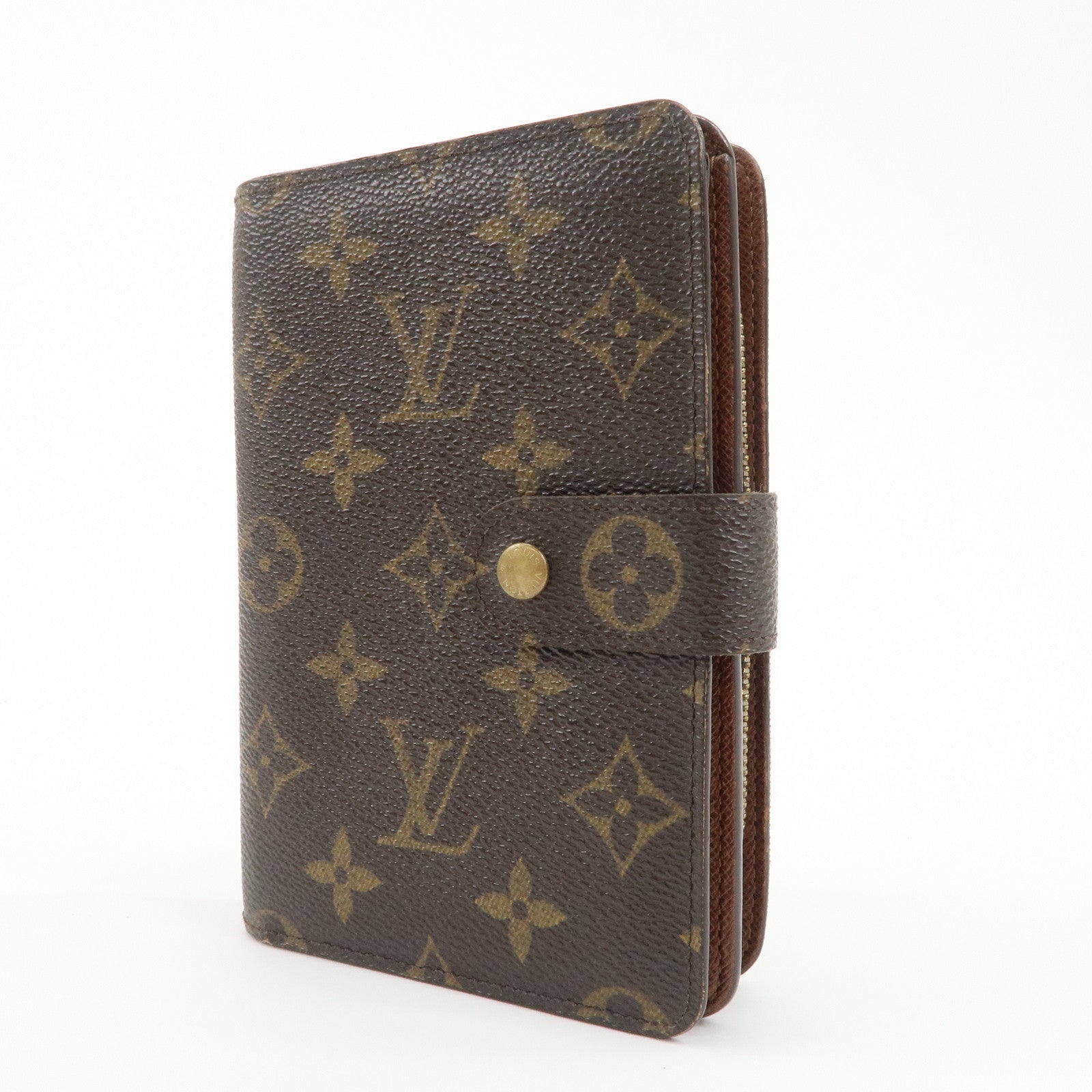 Louis Vuitton Monogram Porte Papier Zip Bi-fold Wallet Brown M61207