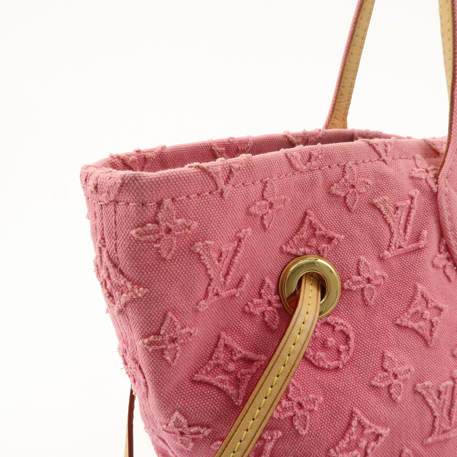 Louis Vuitton Monogram Stone Neverfull MM Tote Bag Shoulder Bag Rose M40834