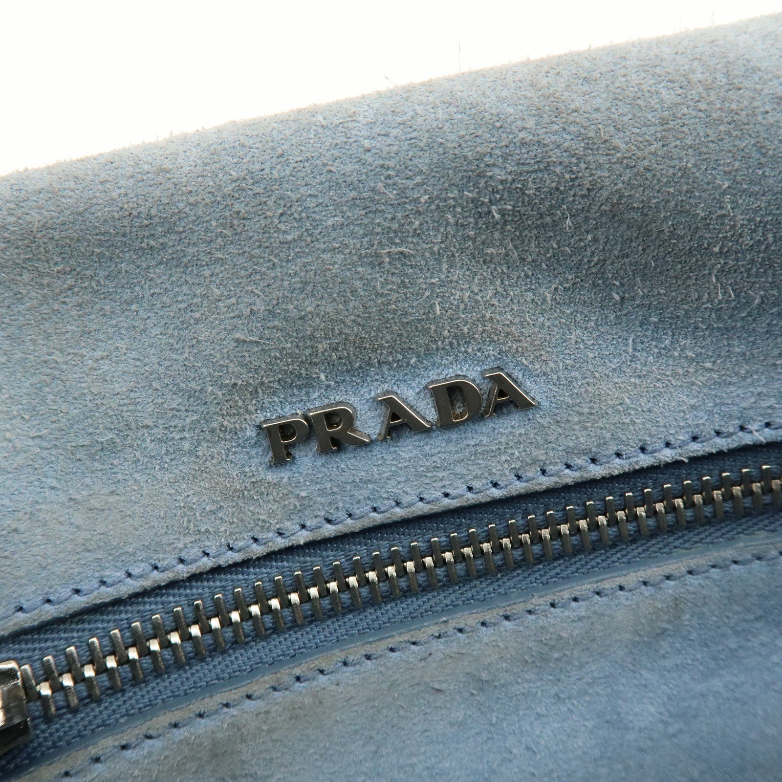 PRADA Etiquette Leather 2Way Bag Shoulder Bag Clutch Bag Gray