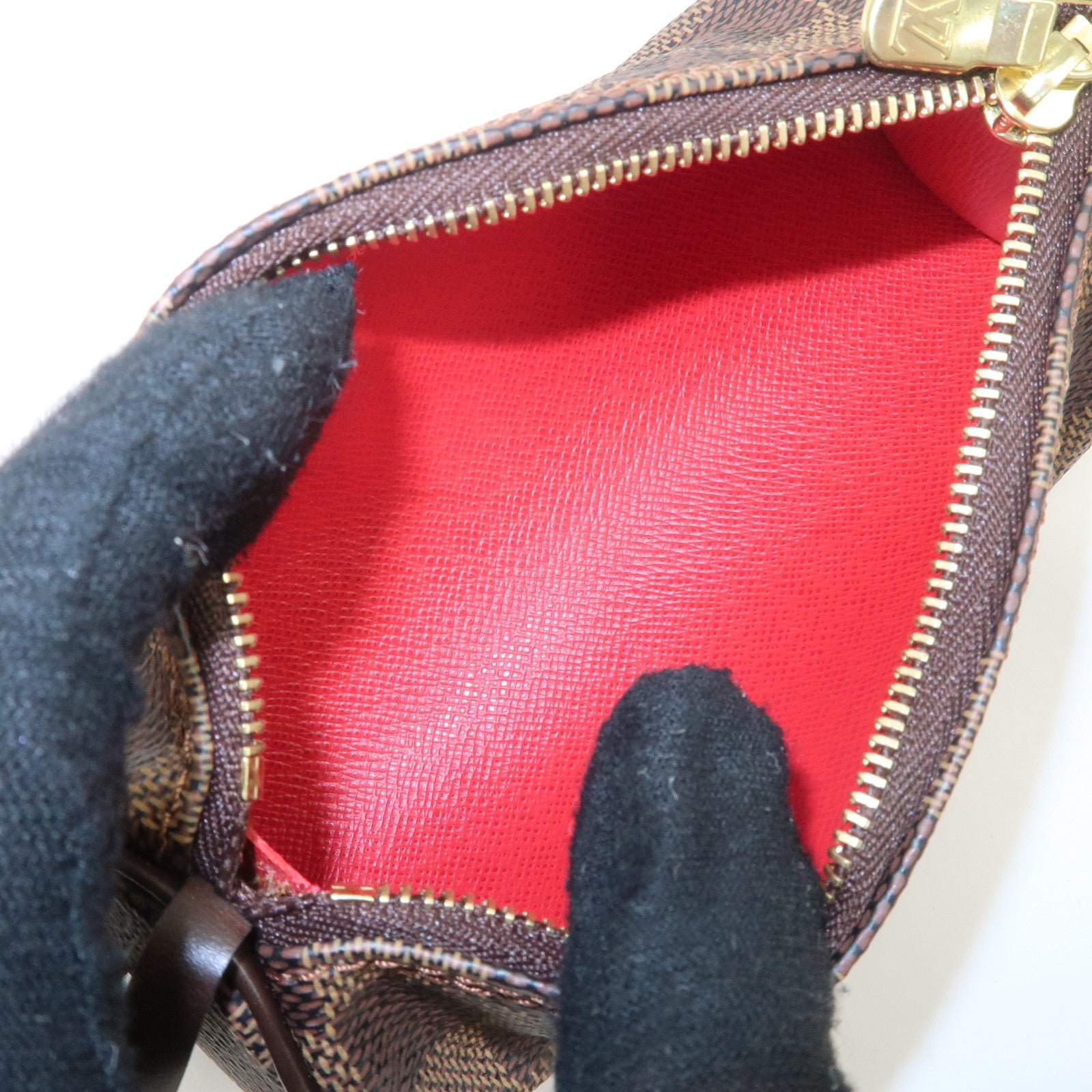 Louis Vuitton Damier Mini Pouch for Papillon Bag Damier Ebene Used