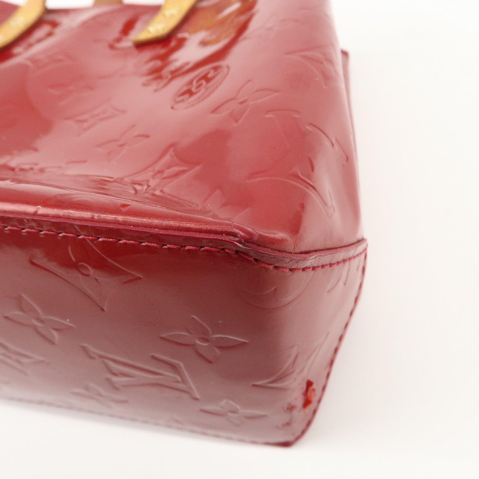 Louis Vuitton Monogram Vernis Lead PM Hand Bag Red M91990