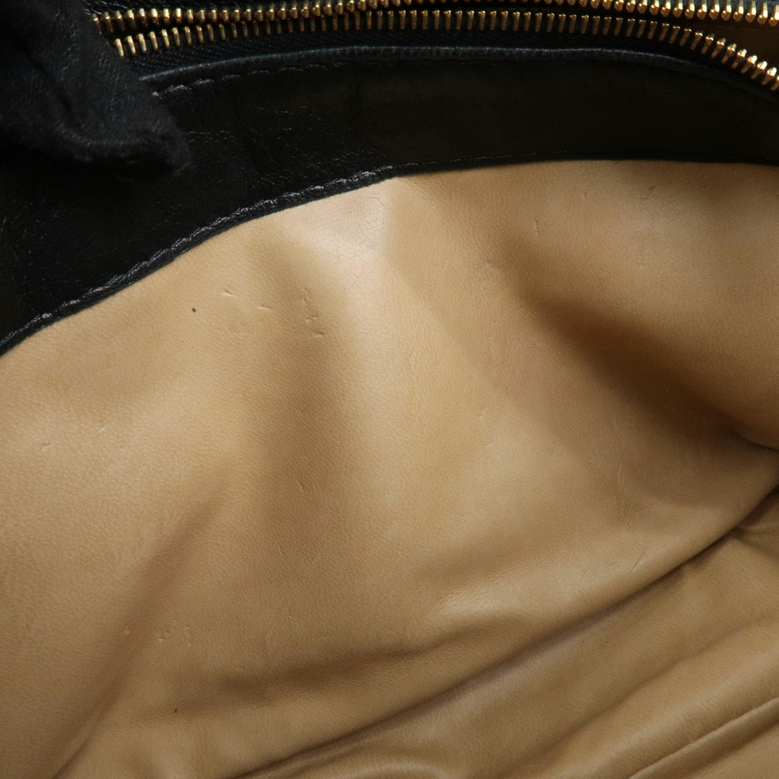 BOTTEGA VENETA Intrecciato Leather Shoulder Bag Hand Bag Black