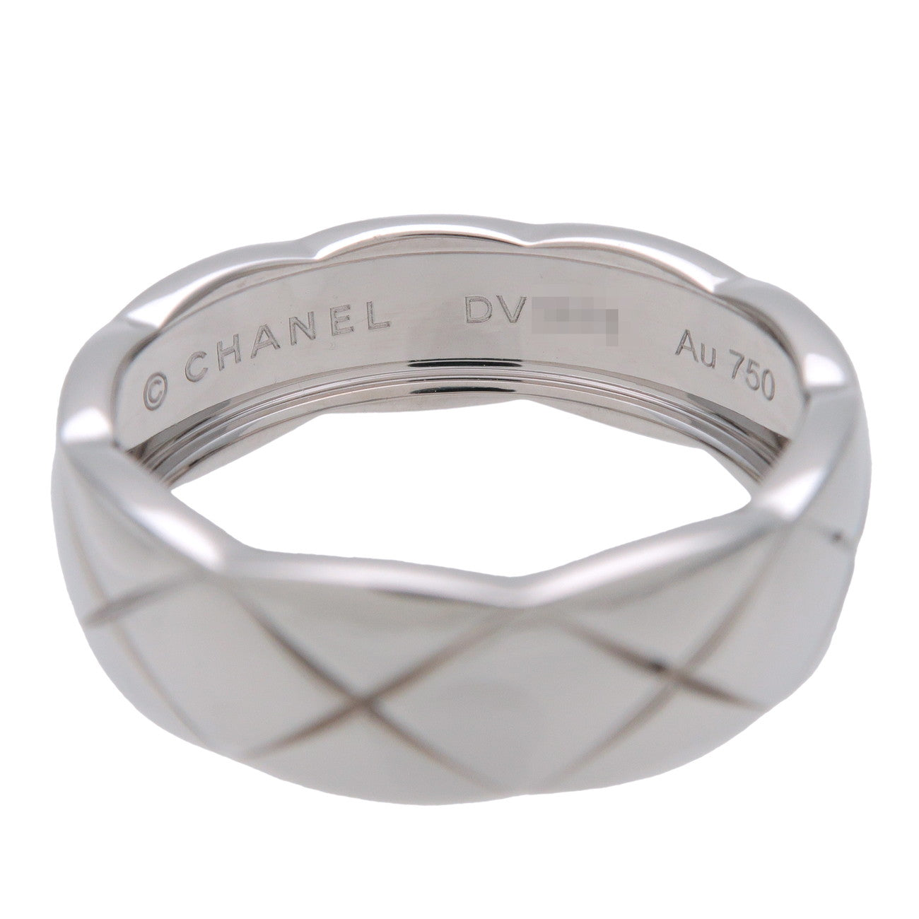 CHANEL COCO Crush Ring Medium K18 750WG White Gold #58 US8.5 J10570
