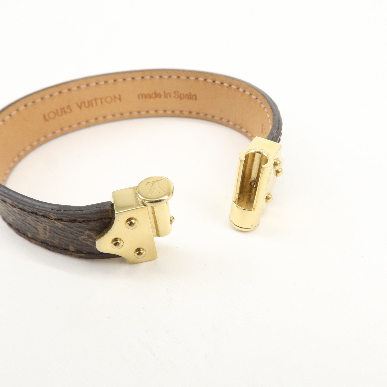 Louis Vuitton Monogram Bracelet Spirit Size 17 Brown M8112F