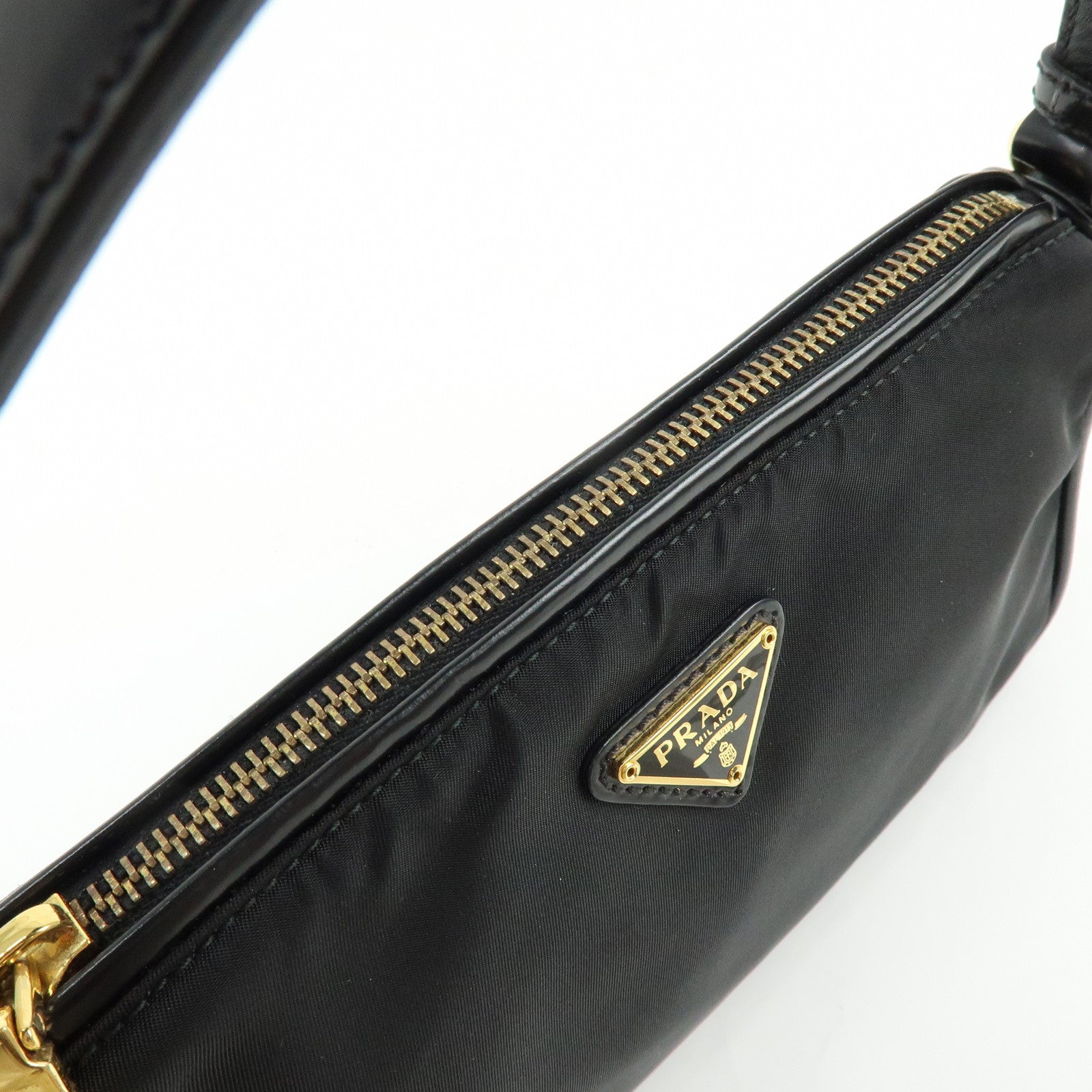 PRADA Triangle Logo Nylon 2Way Bag Hand Bag Shoulder Bag BN1833