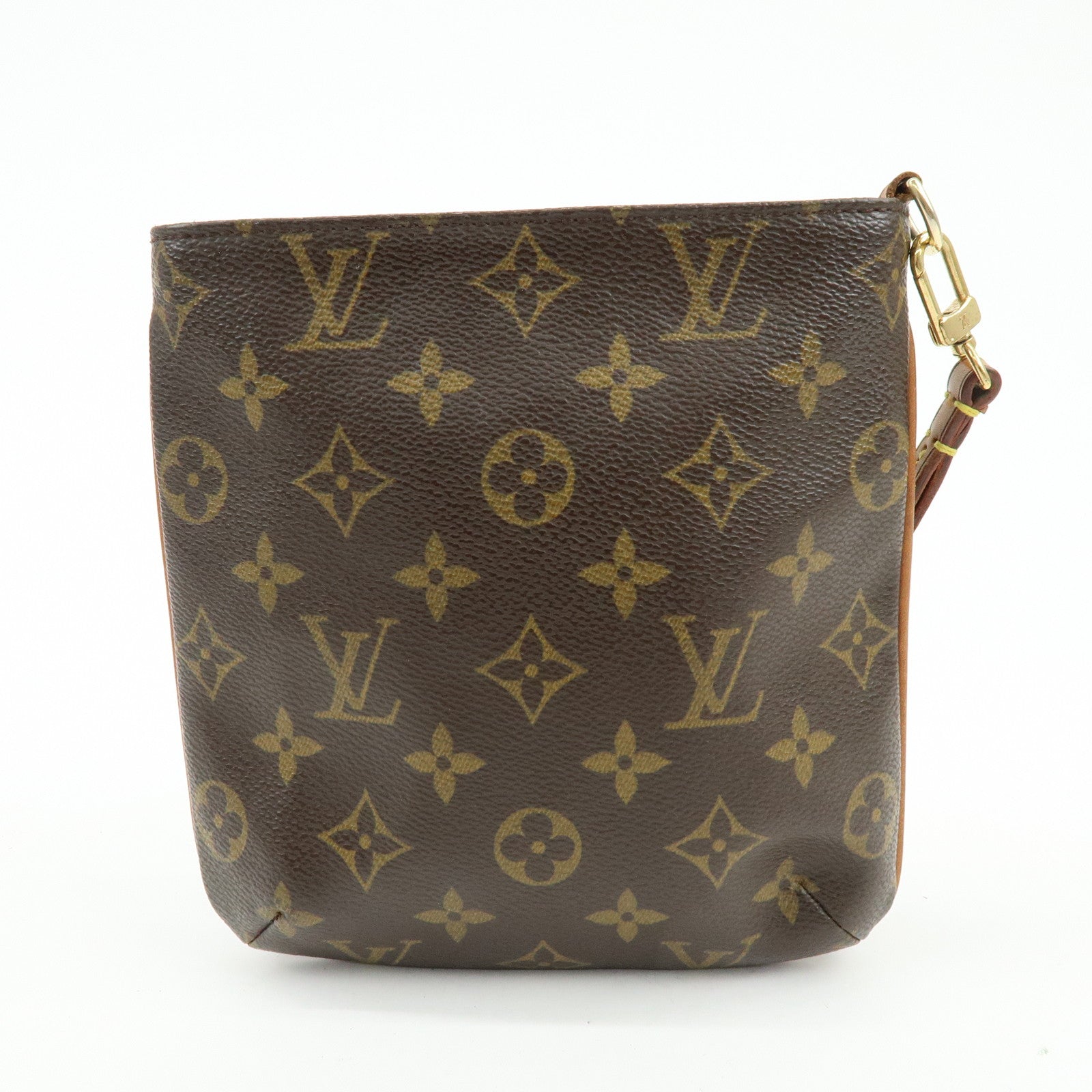 Louis Vuitton Monogram Partition Pouch Wristlet Bag Brown M51901