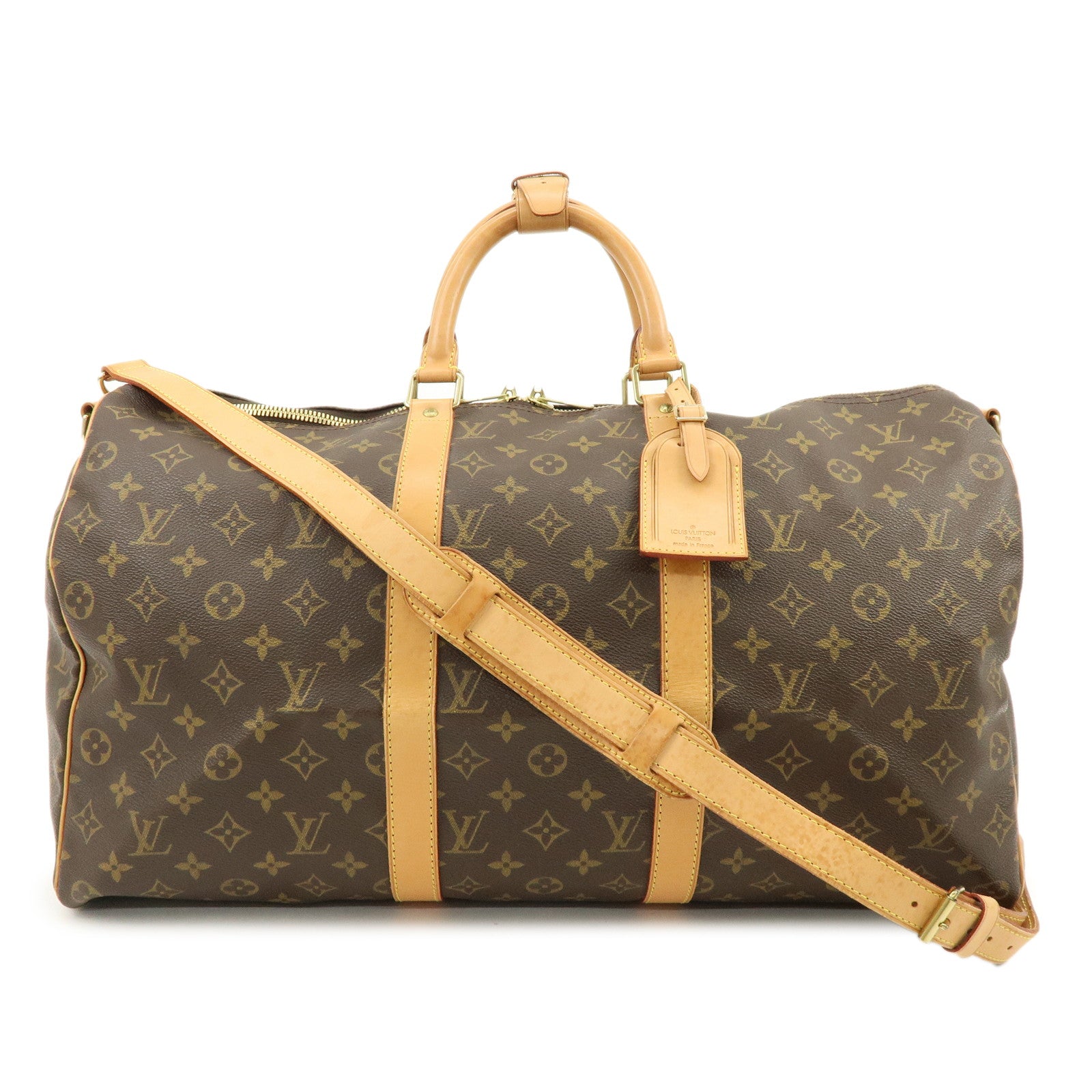 Louis Vuitton Monogram Keep All Bandouliere 50 Boston Bag M41416