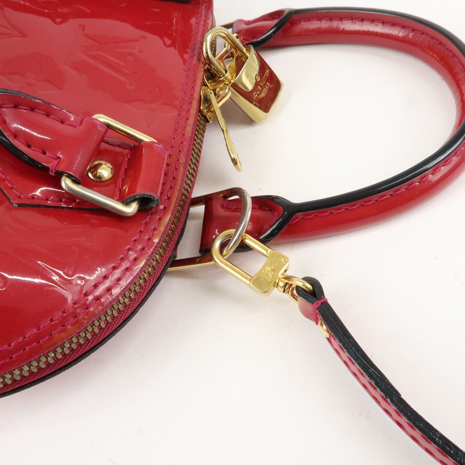 Louis Vuitton Monogram Vernis Alma BB 2Way Bag Rose Indien M91771 Used