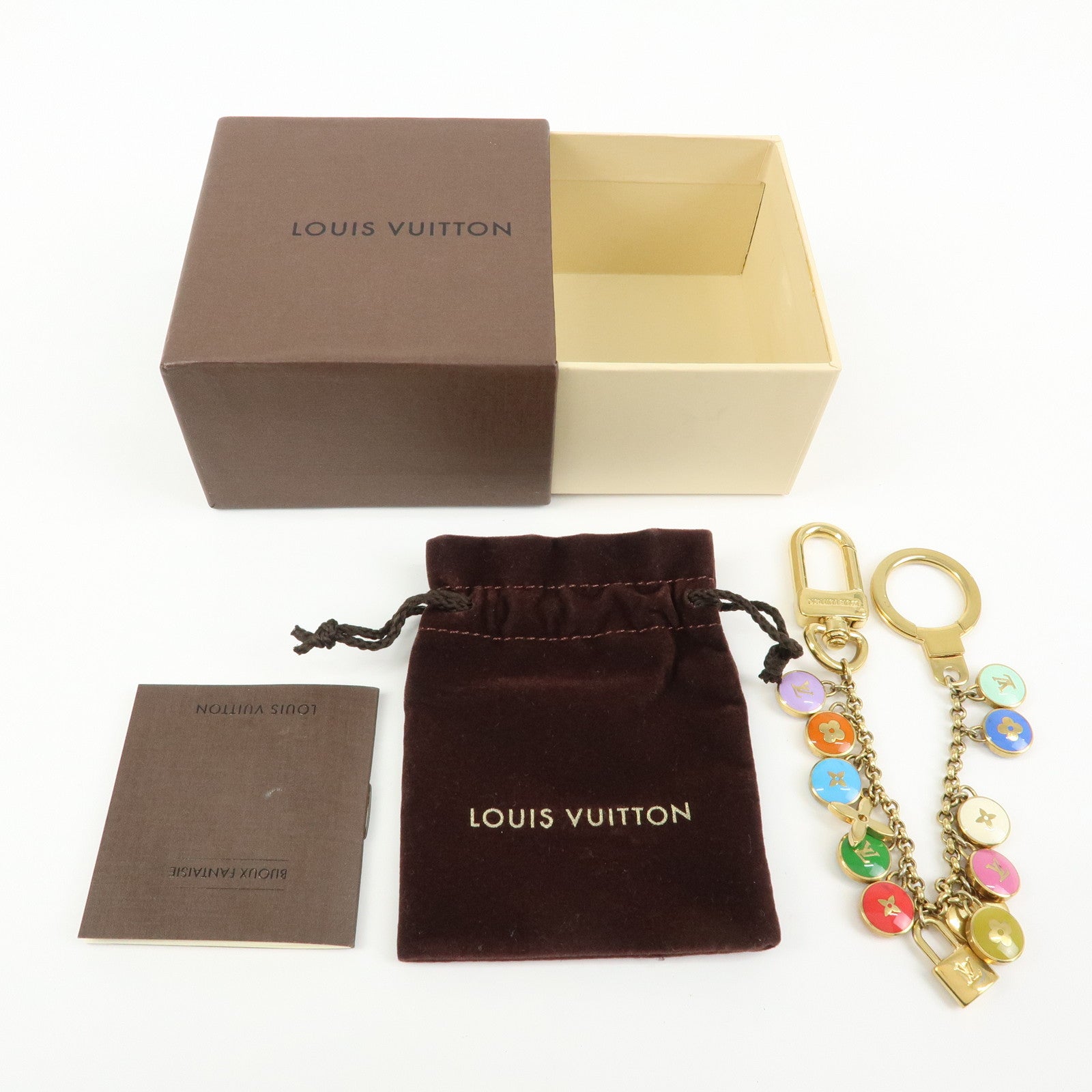 Louis Vuitton Monogram Porte Cles Chaine Pastille Bag Charm M65380