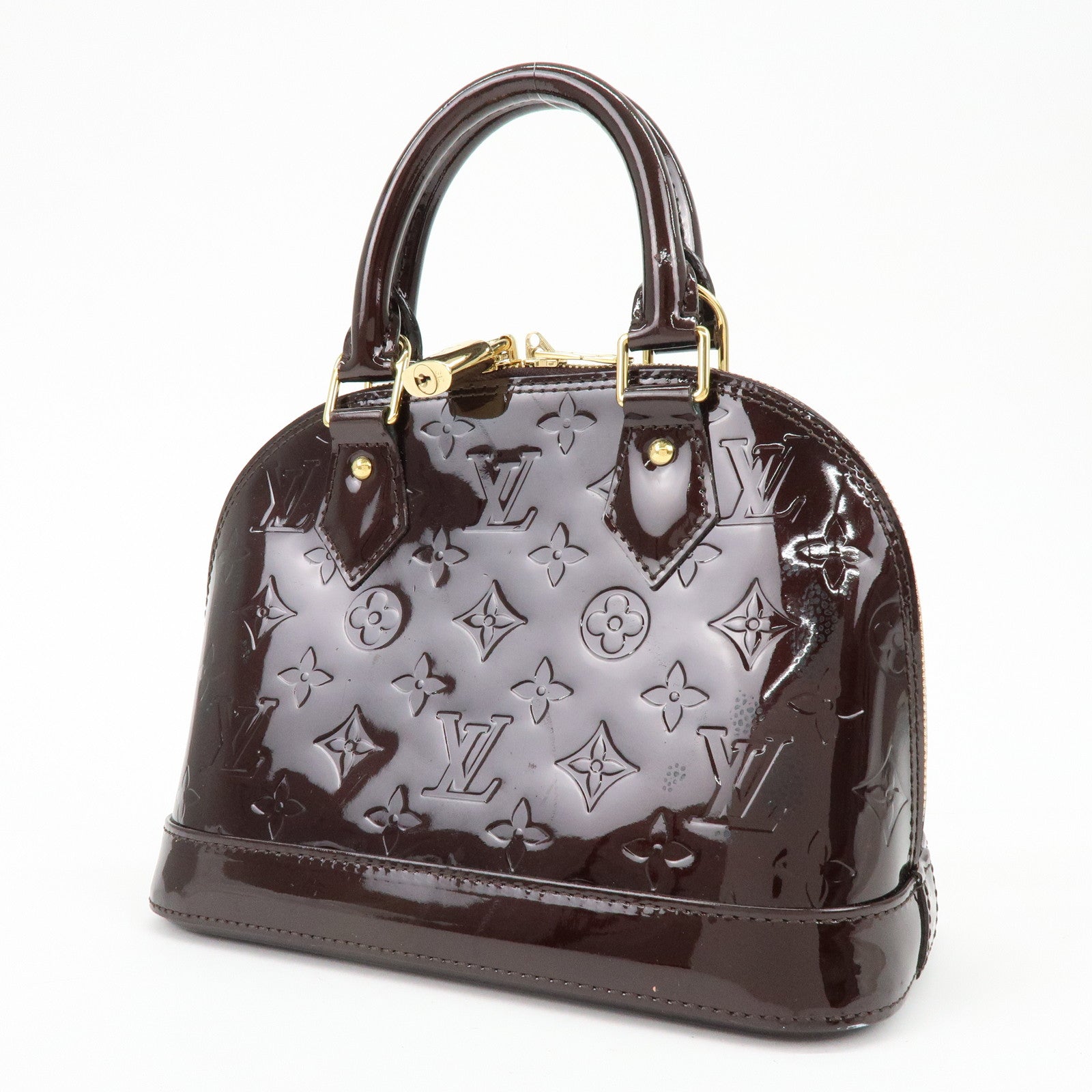 Louis Vuitton Monogram Vernis Alma BB 2Way Bag Amarante M91678